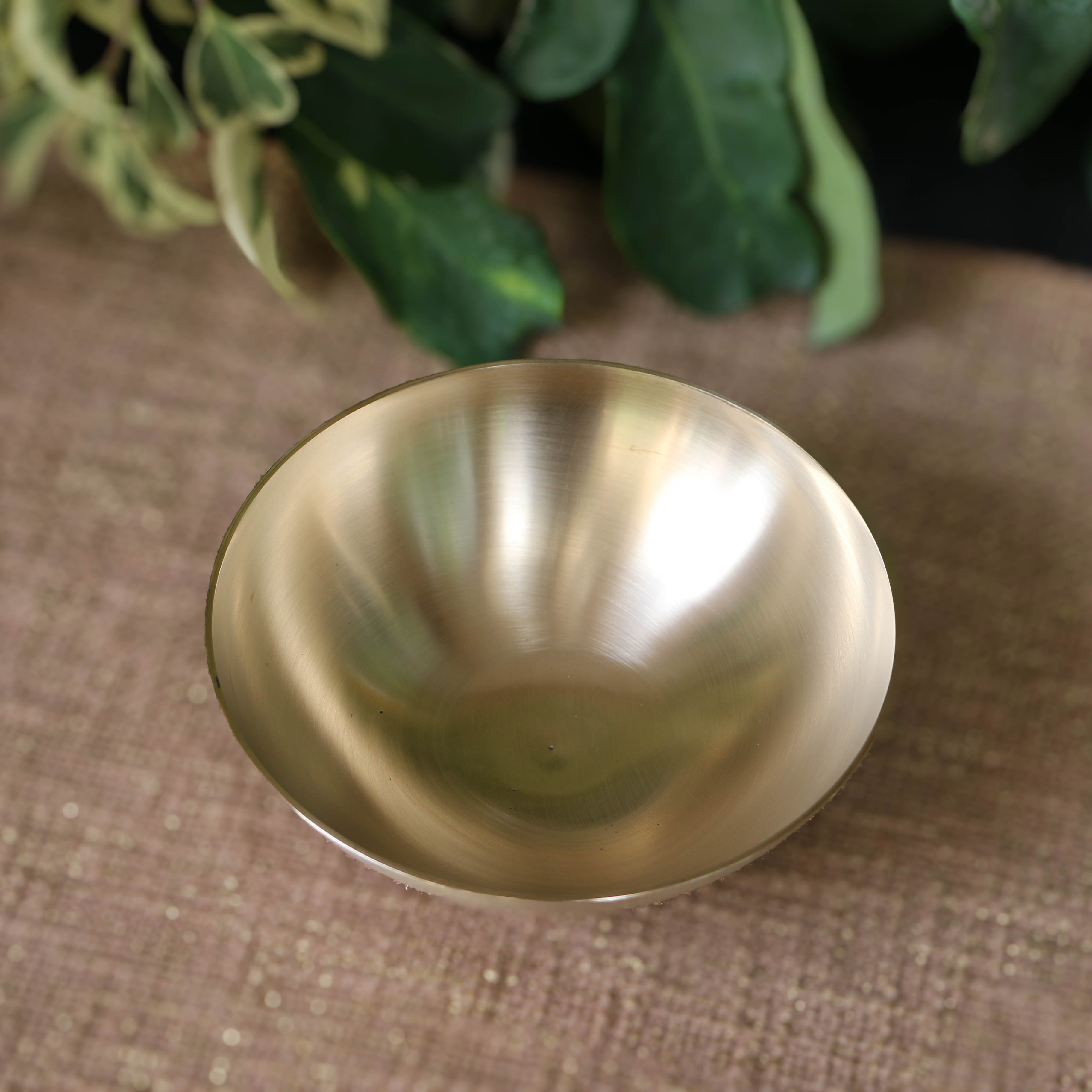 AMBI Pure 100% Lead Free Kansa Elegant Medium Bowl - 5.5 inch (450 ml)