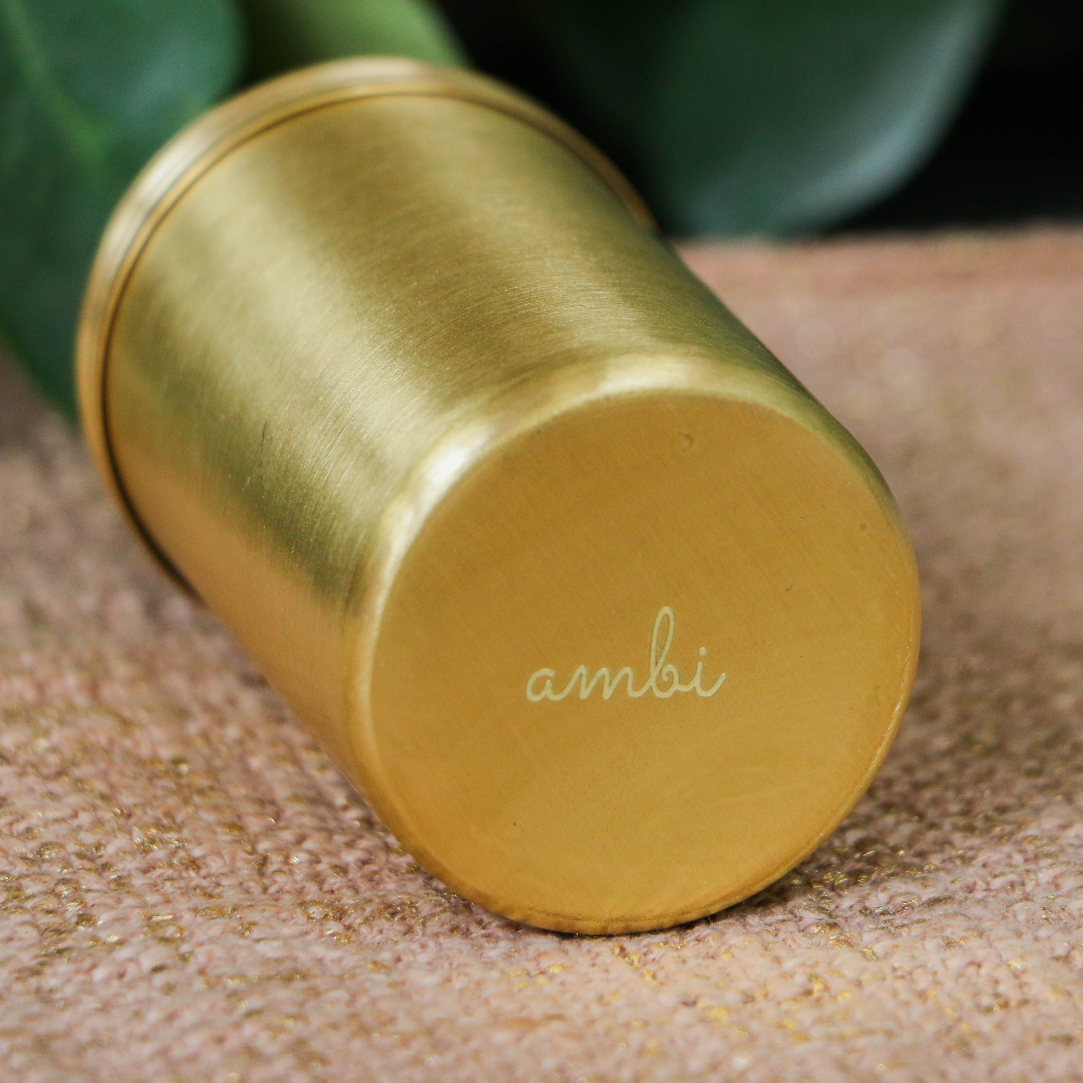 Pure Brass Storage Nut / Spice / Trinket Box Elegant Simple Plain Elegant Top Lid - 4 Inches