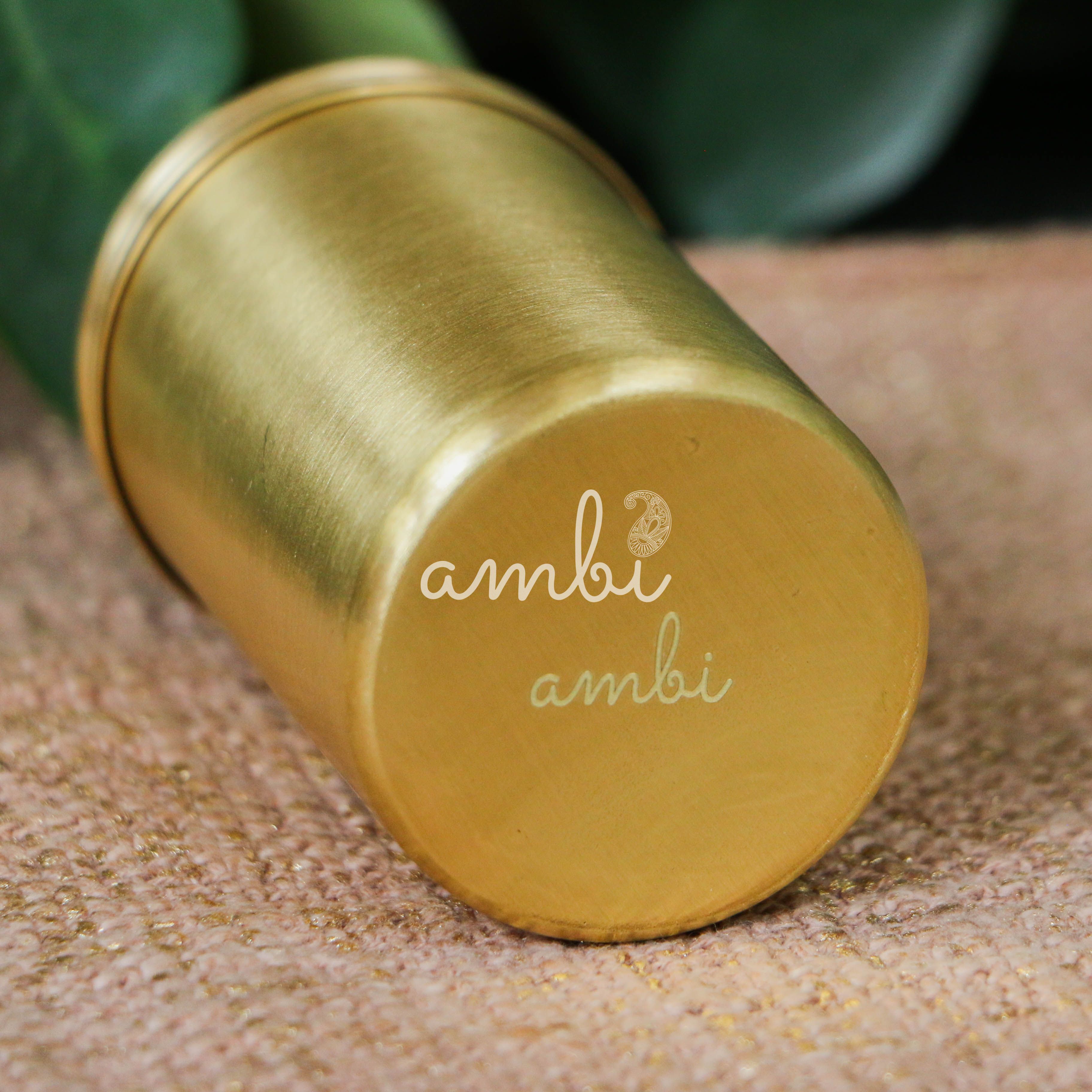 Pure Brass Storage Nut / Spice / Trinket Box Elegant Simple Plain Elegant Top Lid - 4 Inches