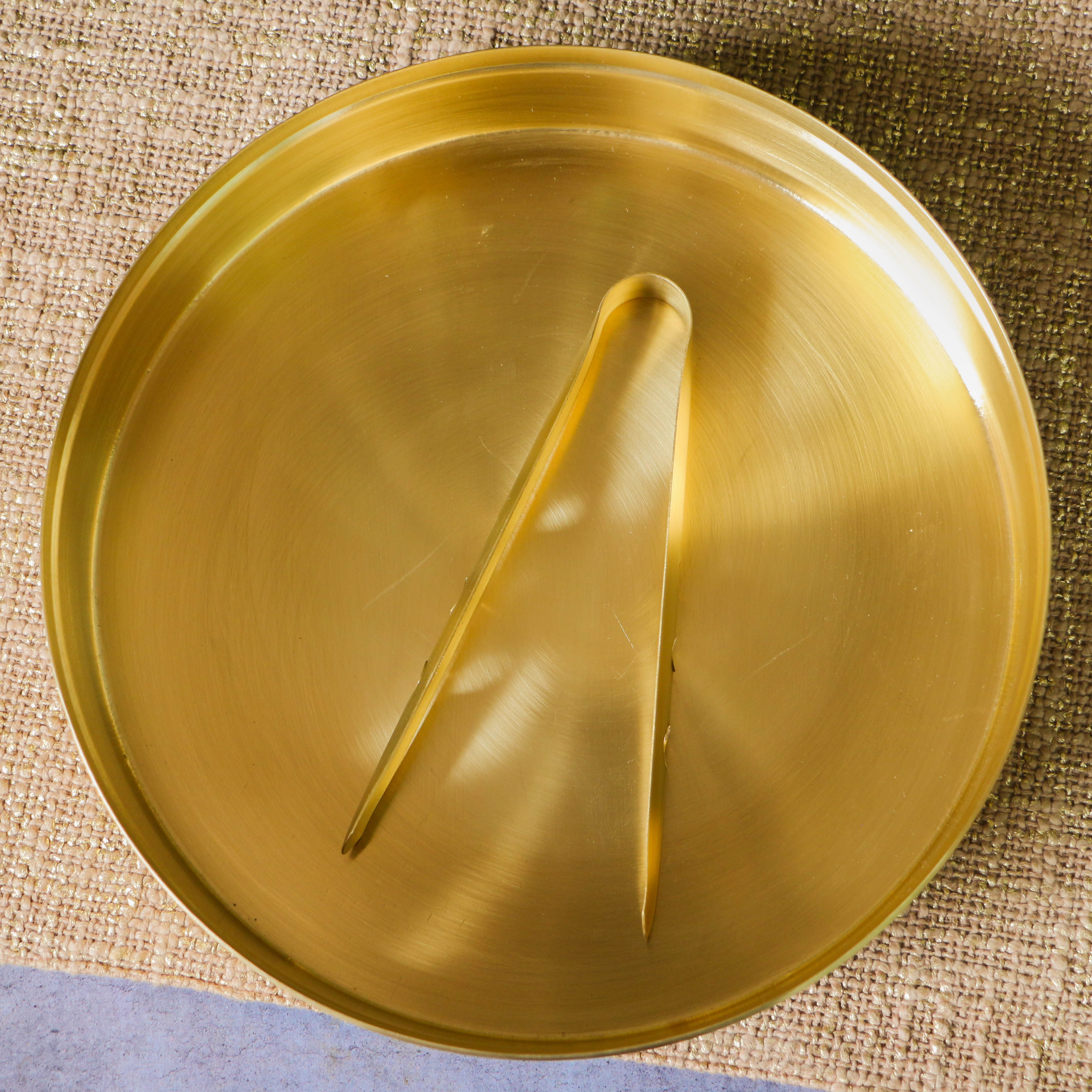 Hammered Top Brass Chapati / Roti Box - 8 Inches Diameter