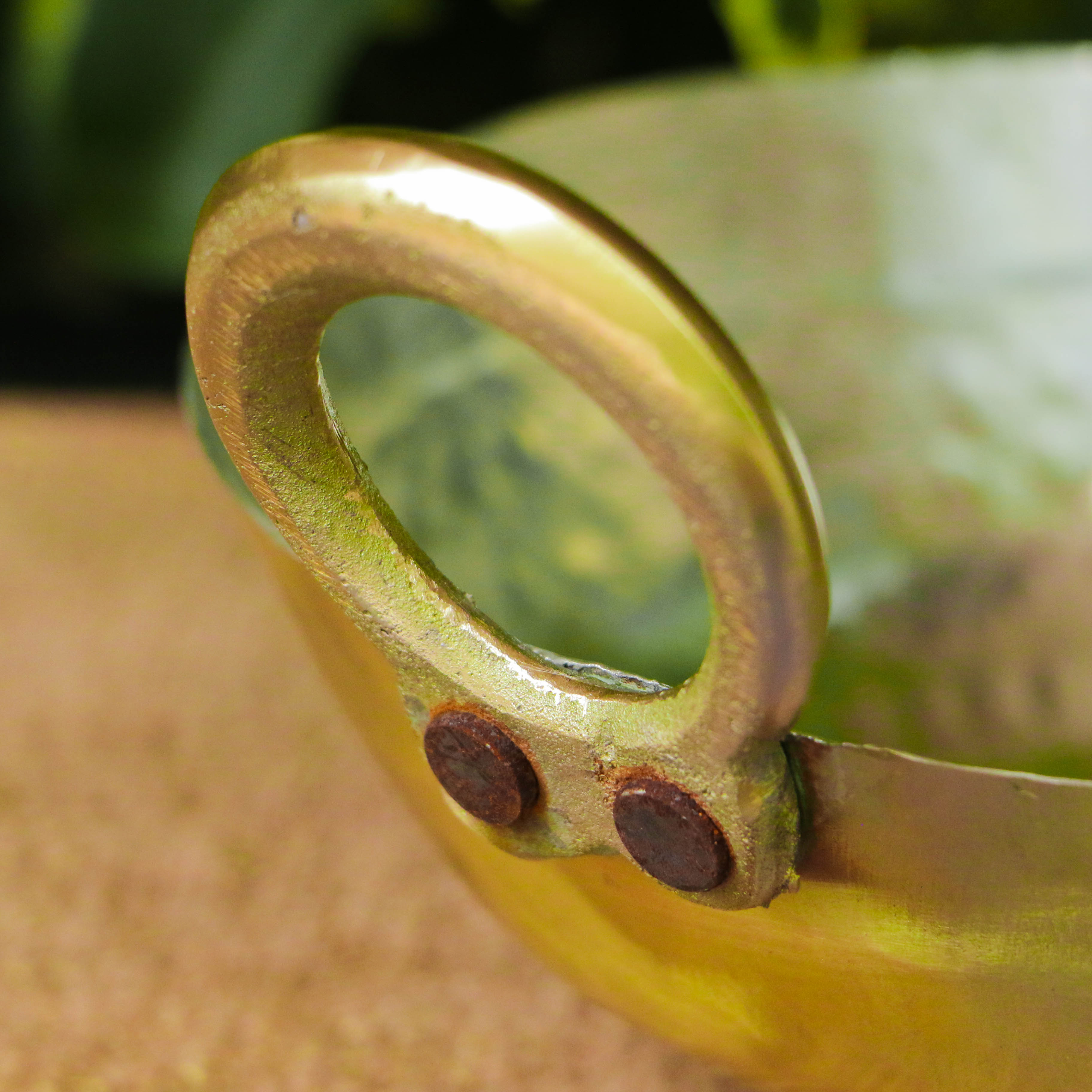 Pure Brass Heavy Base Traditional Style Kadhai / Kadai Medium - 10 Inches Diameter with Tin Coating (Kalai)