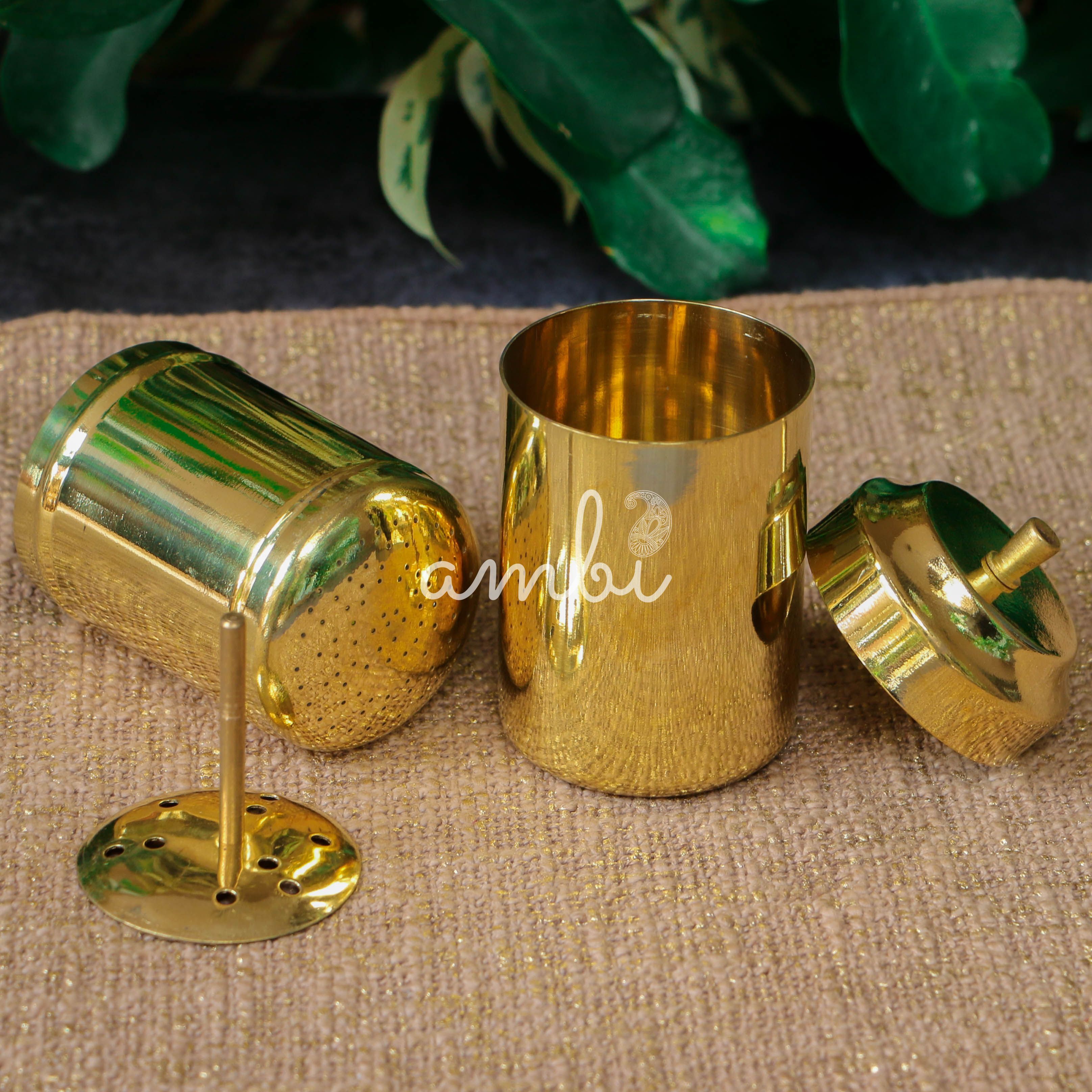 Pure Brass Coffee Filter - Gloss Finish - Large - 4-6 Cups