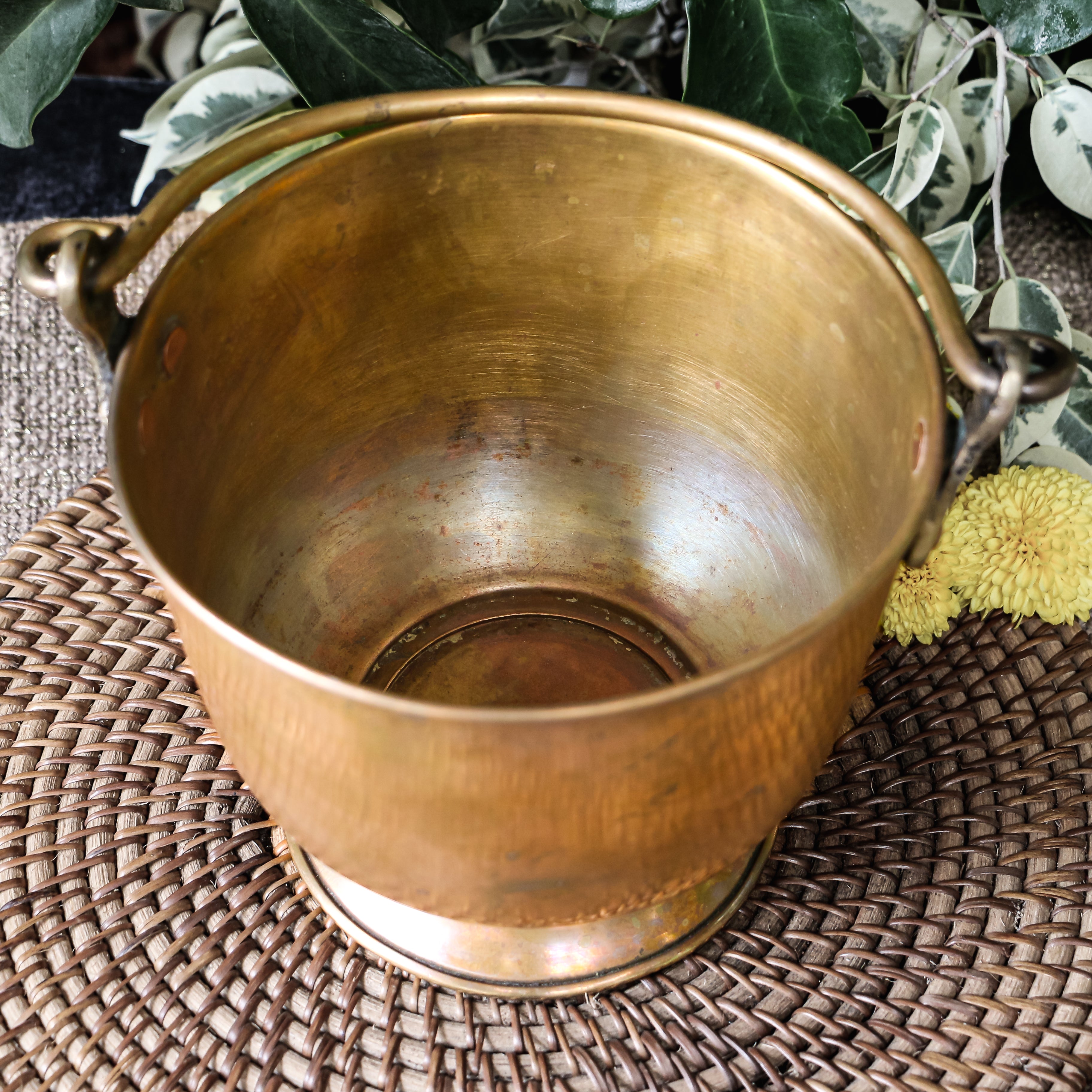 Vintage Brassware Balti / Bucket / Vase - 6.5 Inches