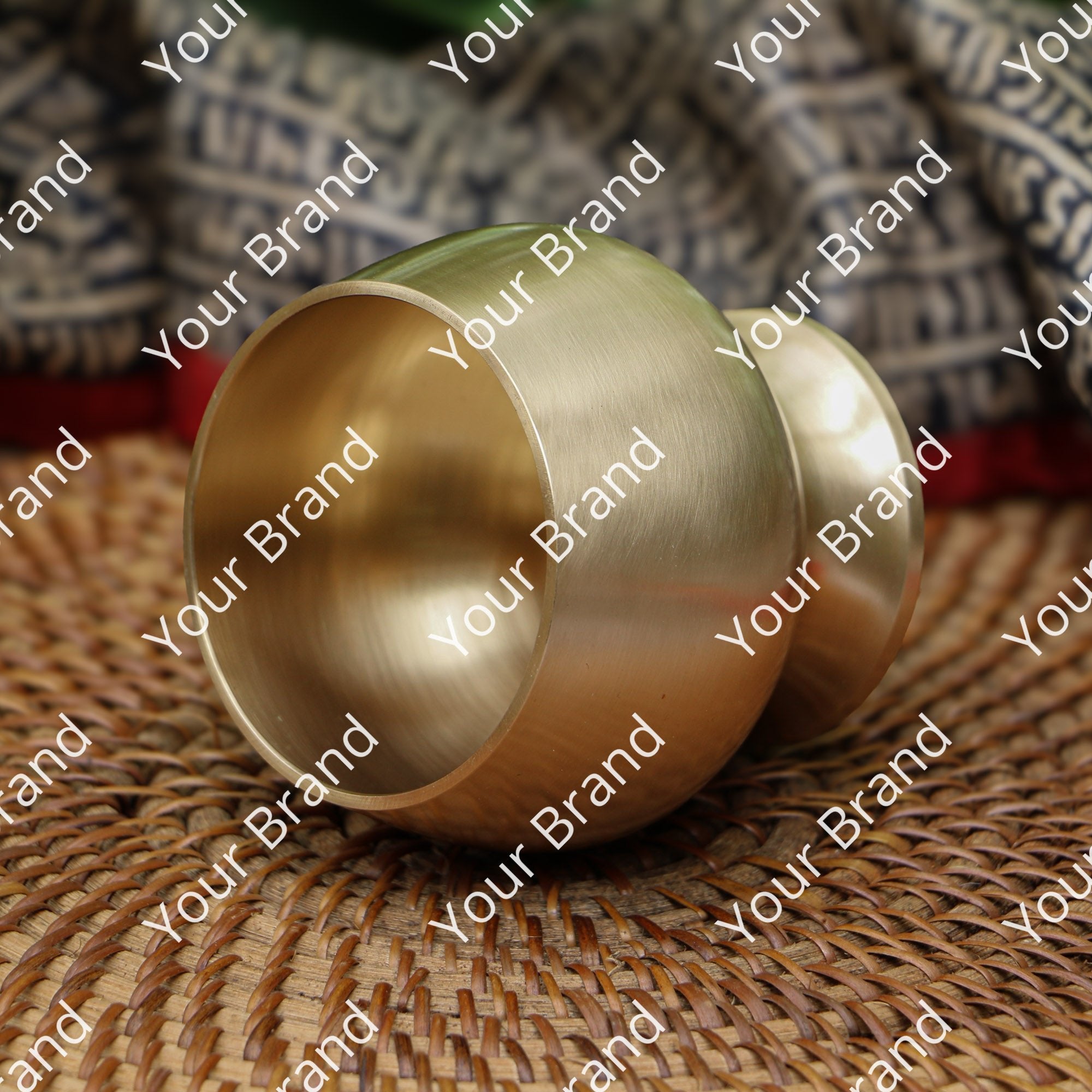 Ambi Brass Dessert / Ice Cream - Designer Goblet with Spoon