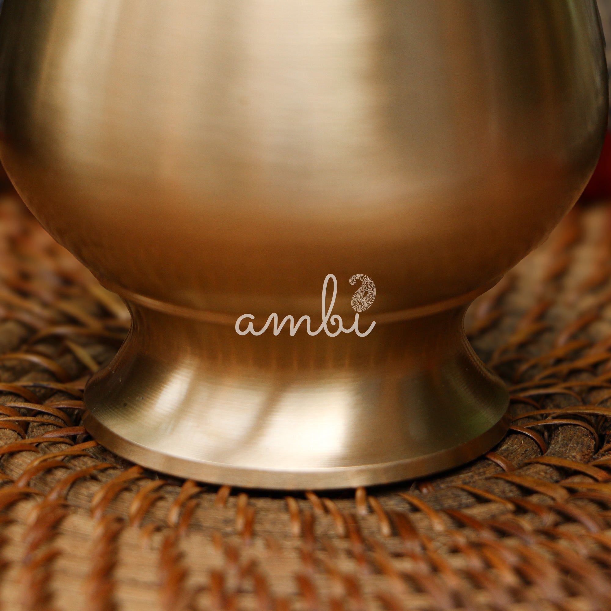 Ambi Brass Dessert / Ice Cream Glass - Designer Goblet with Spoon