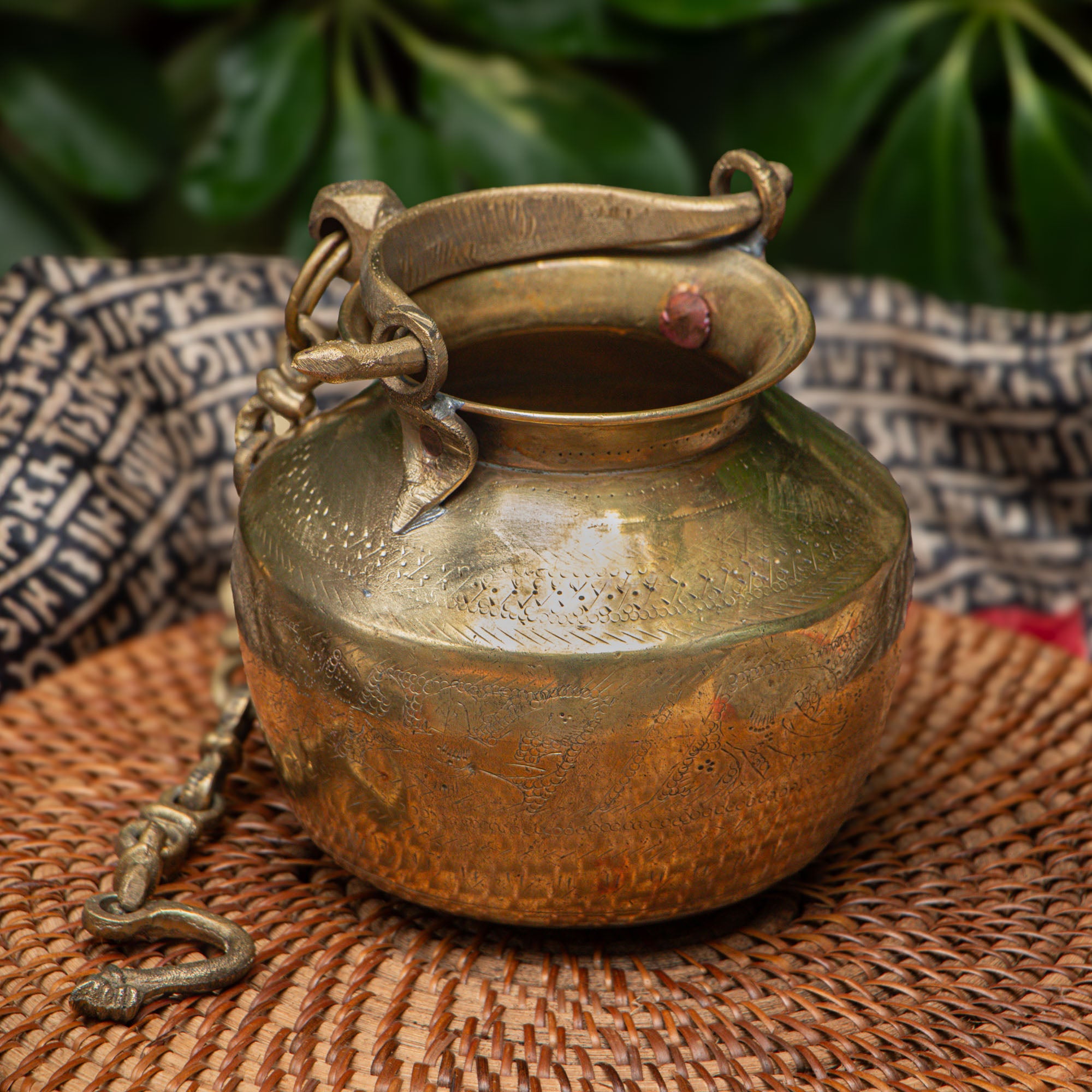 vintage brass Chombu with chain