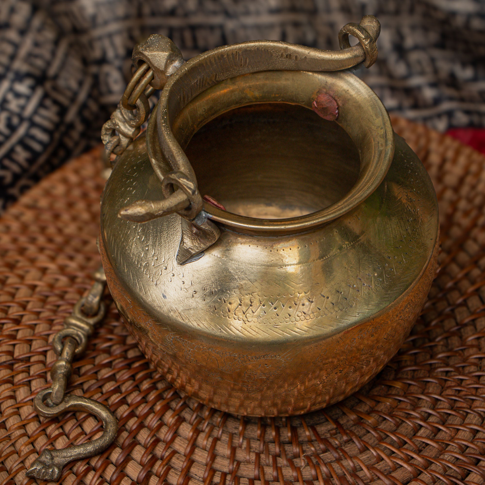 vintage brass Chombu with chain