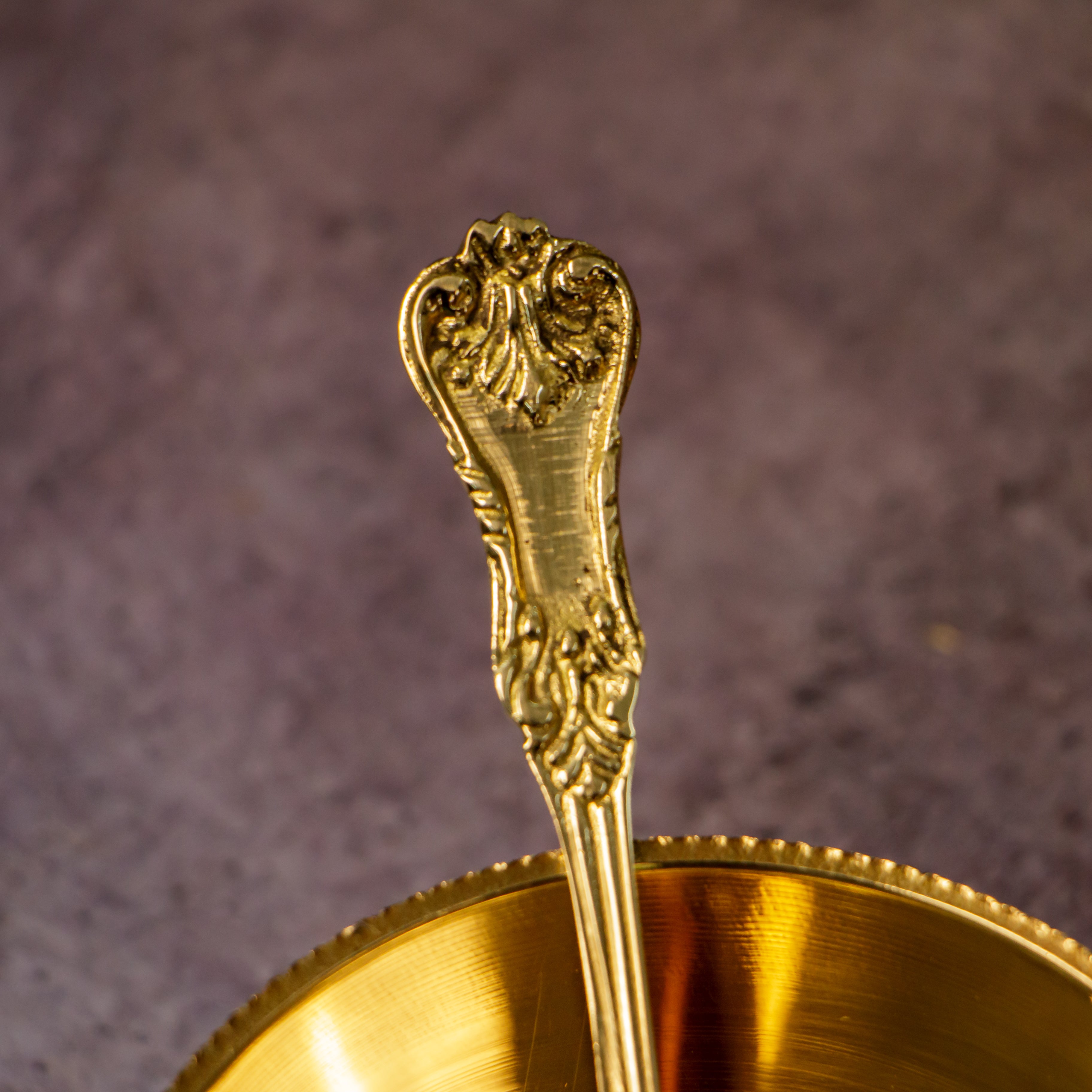 Ambi Pure Brass Dessert/ Icecream Bowl (with spoon)