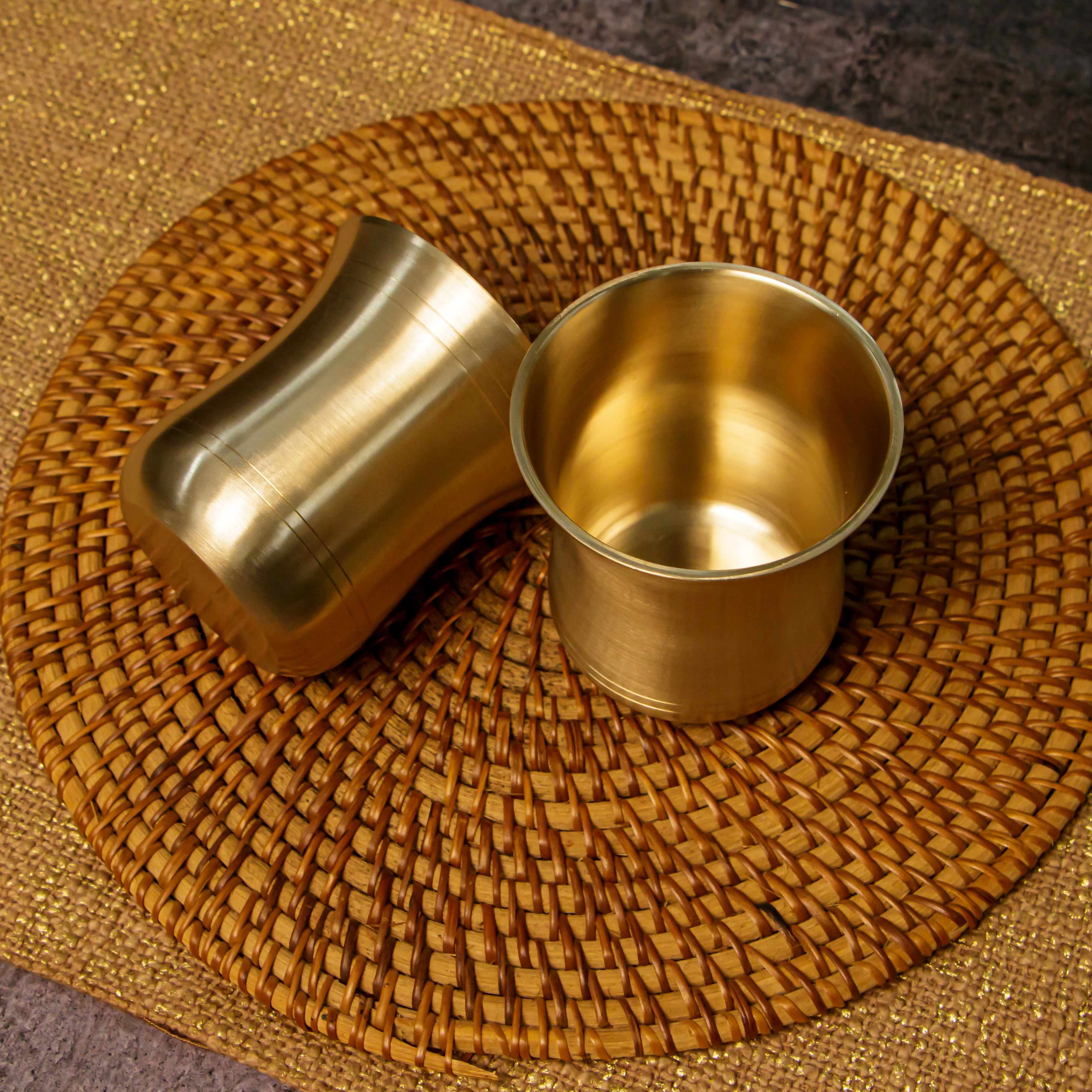 Ambi Elegant Traditional Pure 100% Lead Free Kansa Lota  Glass 275 ml