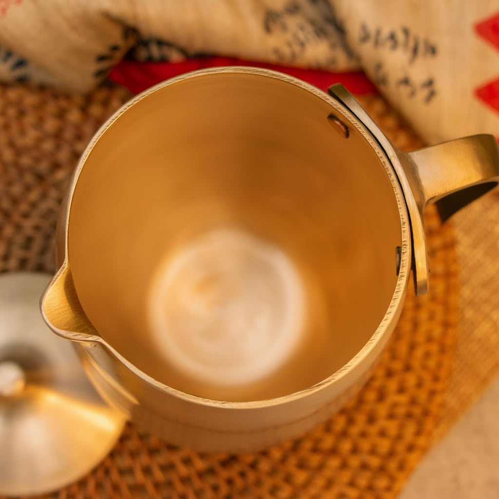 Ambi Beautiful Pure 100% Lead Free Kansa Water Jug Heavy Make, Best Quality -Small