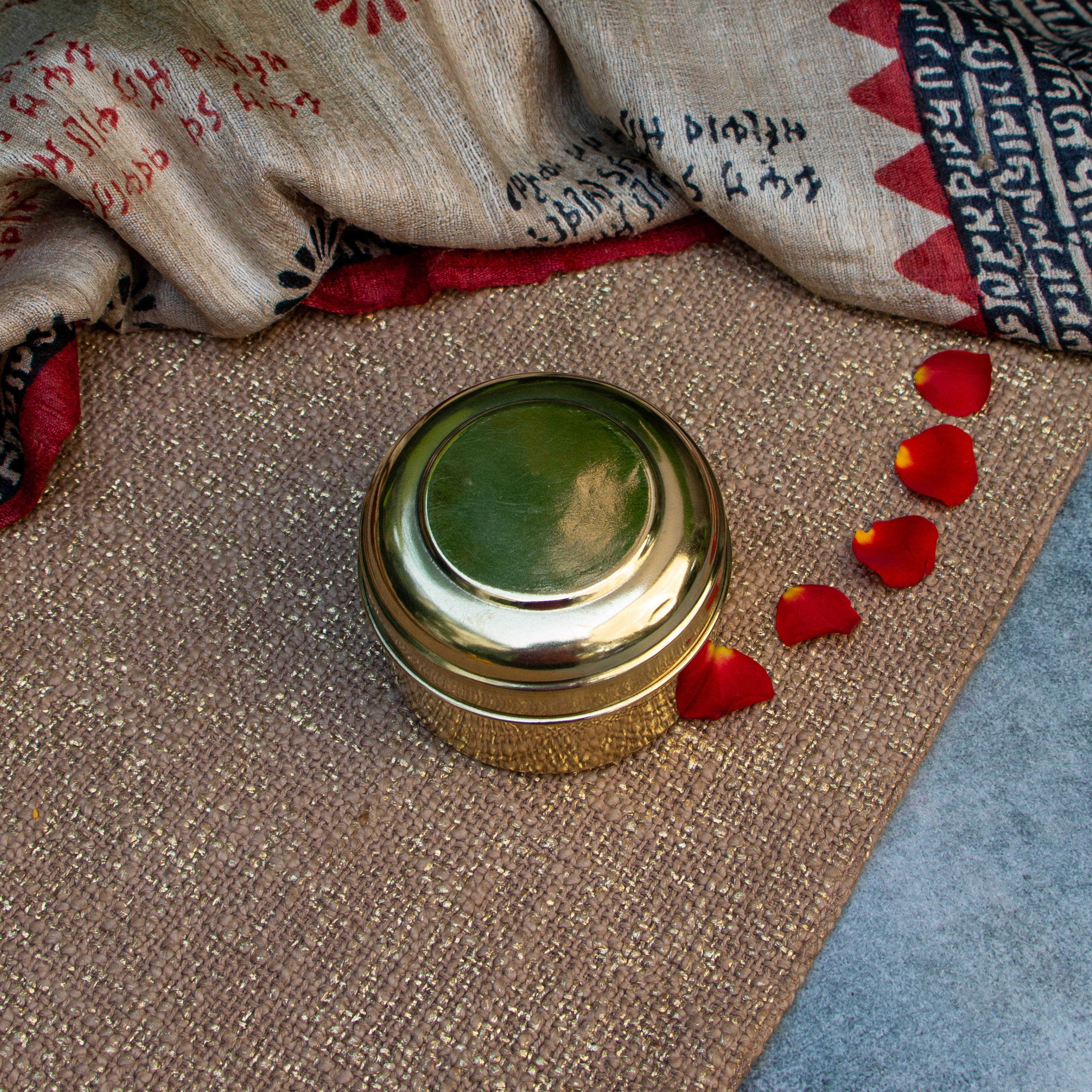 Ambi Pure Brass Kitchen Storage Box - Small - 3.5 inches Diameter - Glossy Finish