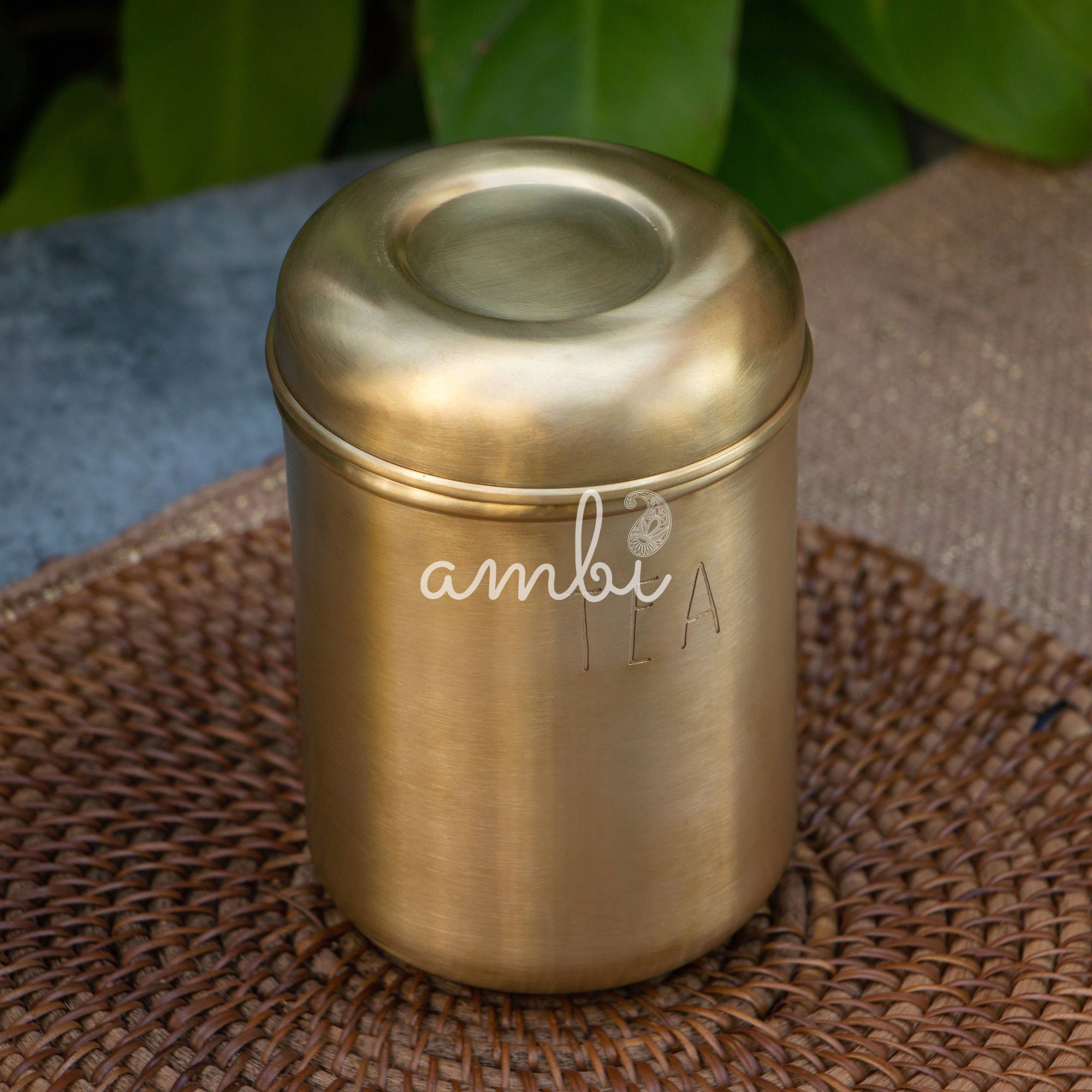 Tea Jar - Pure Brass Jar Storage Box