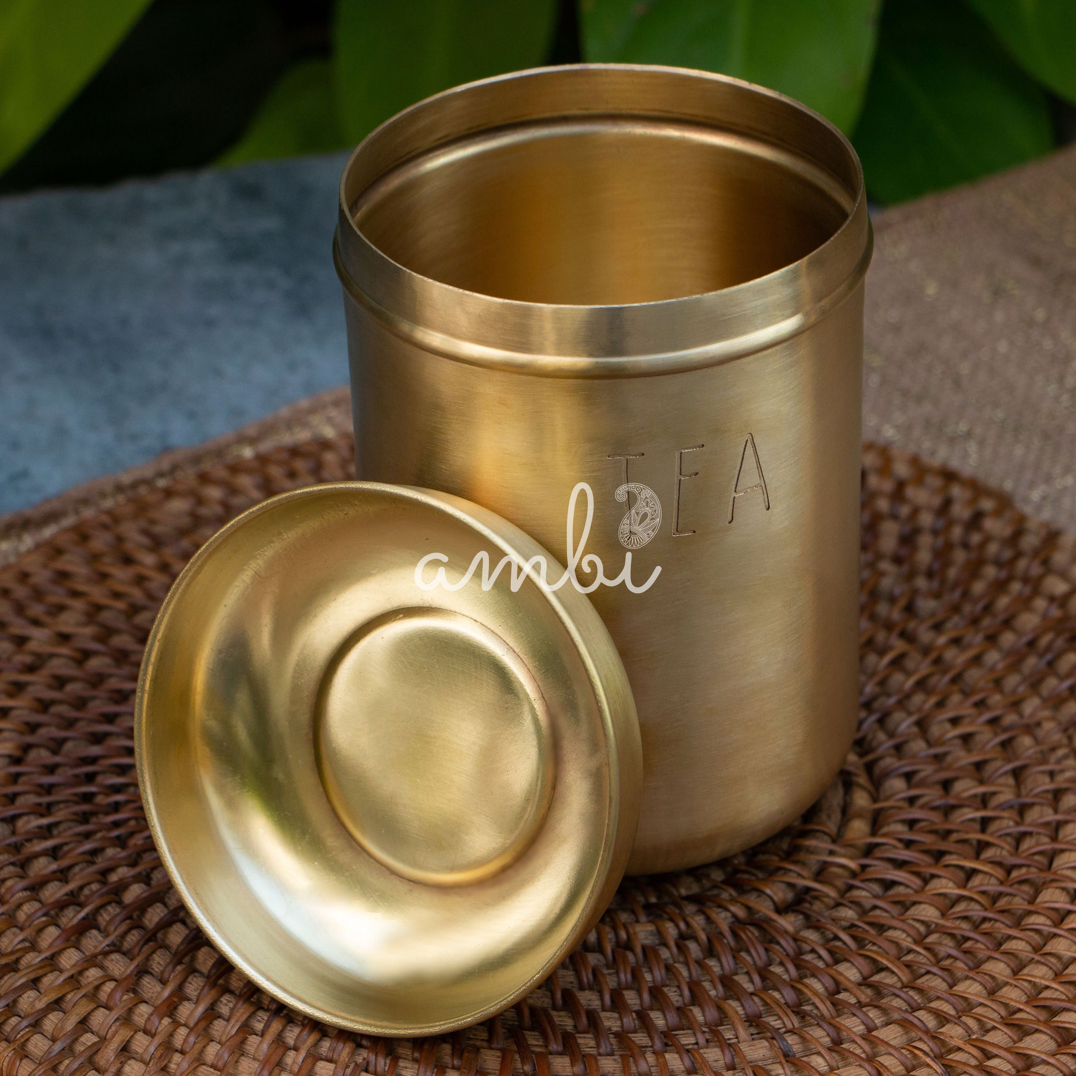 Tea Jar - Pure Brass Jar Storage Box