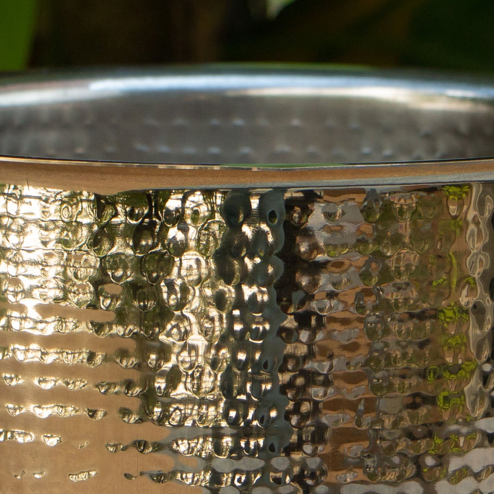 Ambi Beautiful Pure Brass Traditional Hammered Patila / Tope / Bhigona (with Kalai Tin Coating) - 2 Litres - 7 Inch Diameter