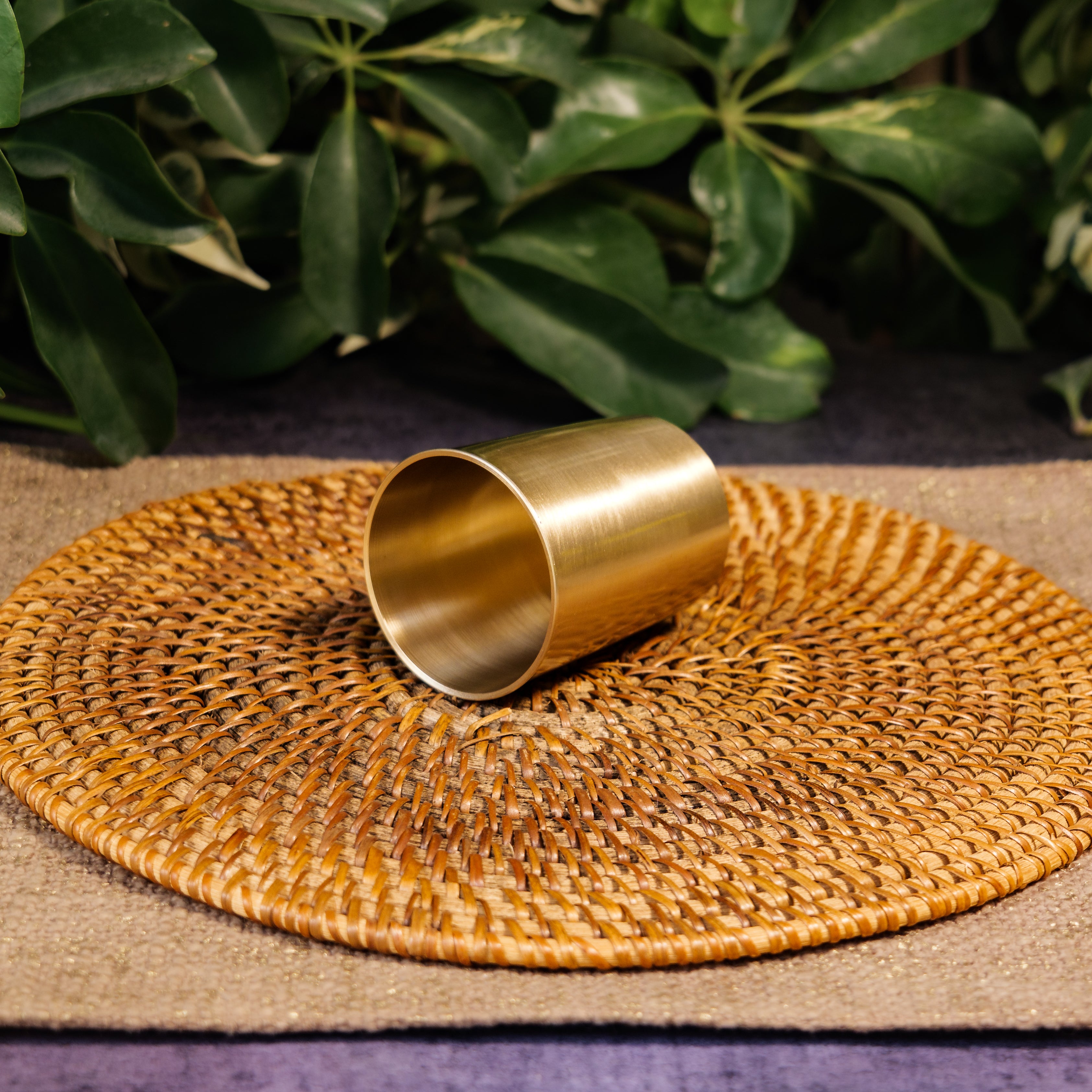 AMBI Pure 100% Lead Free Kansa Water Glass - 150ML - Straight Edge