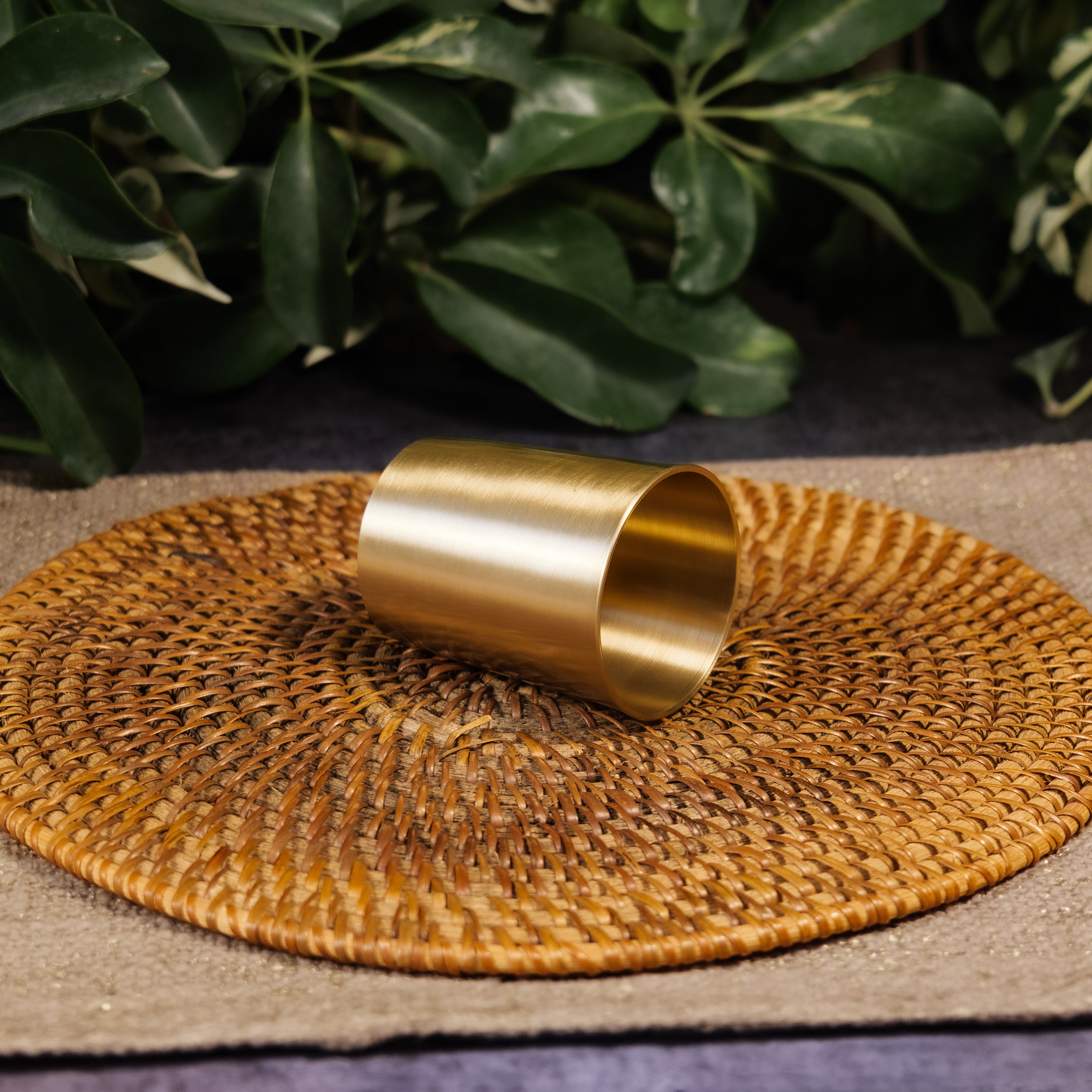 AMBI Pure 100% Lead Free Kansa Water Glass - 150ML - Straight Edge