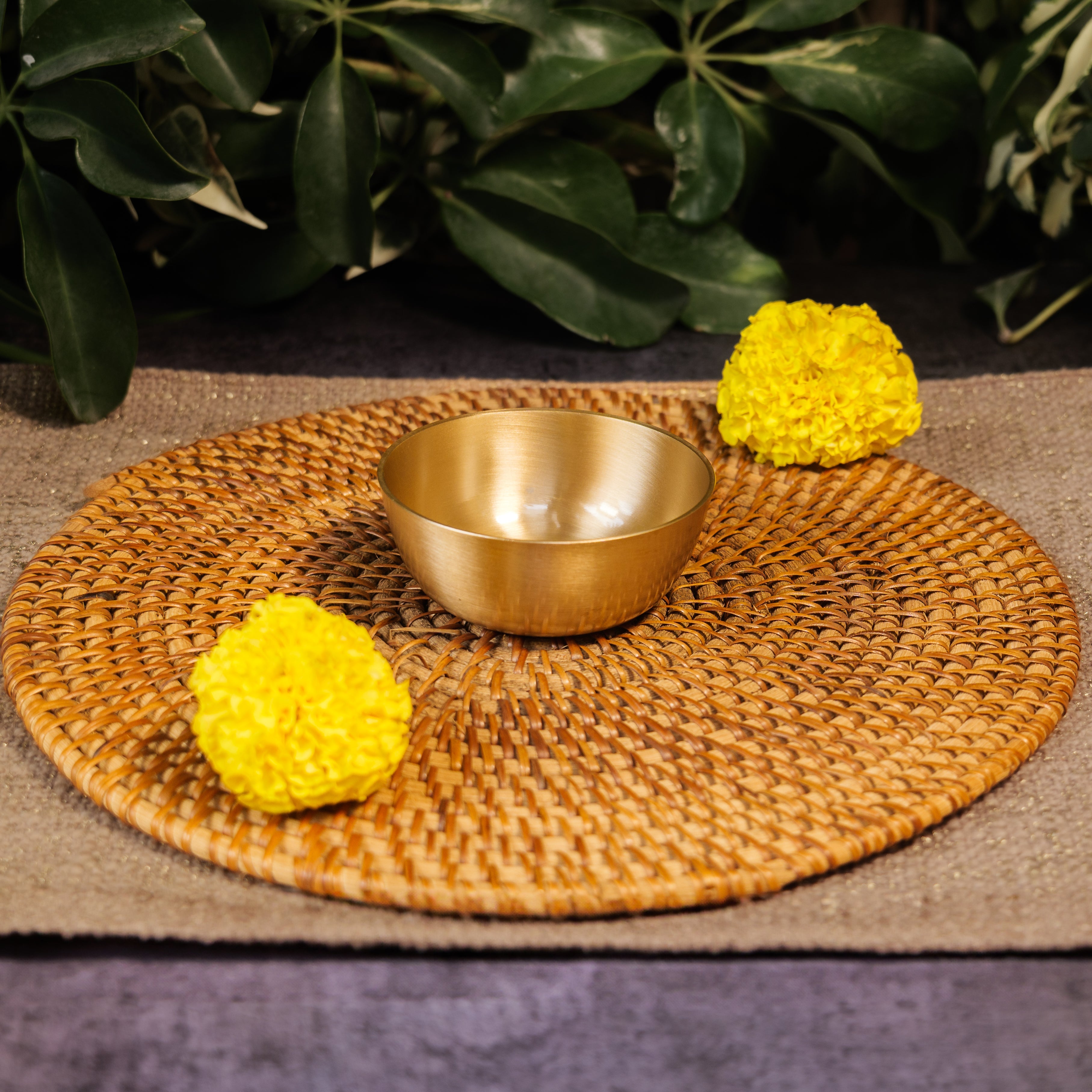 AMBI Pure 100% Lead Free Kansa Small Katori / Bowl - 3.5 inches diameter 115g - Lacqour Finish