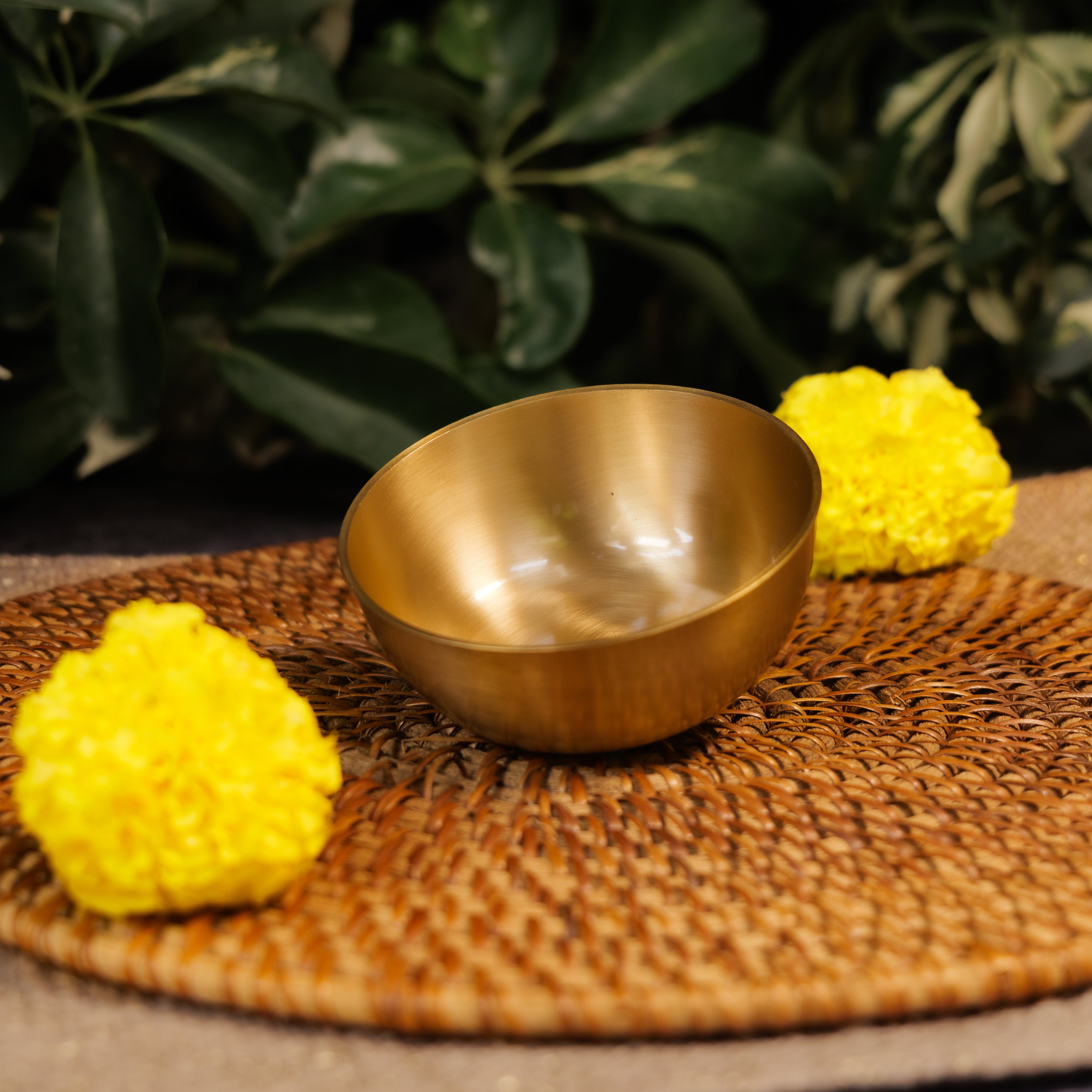 AMBI Pure 100% Lead Free Kansa Small Katori / Bowl - 3.5 inches diameter 115g - Lacqour Finish