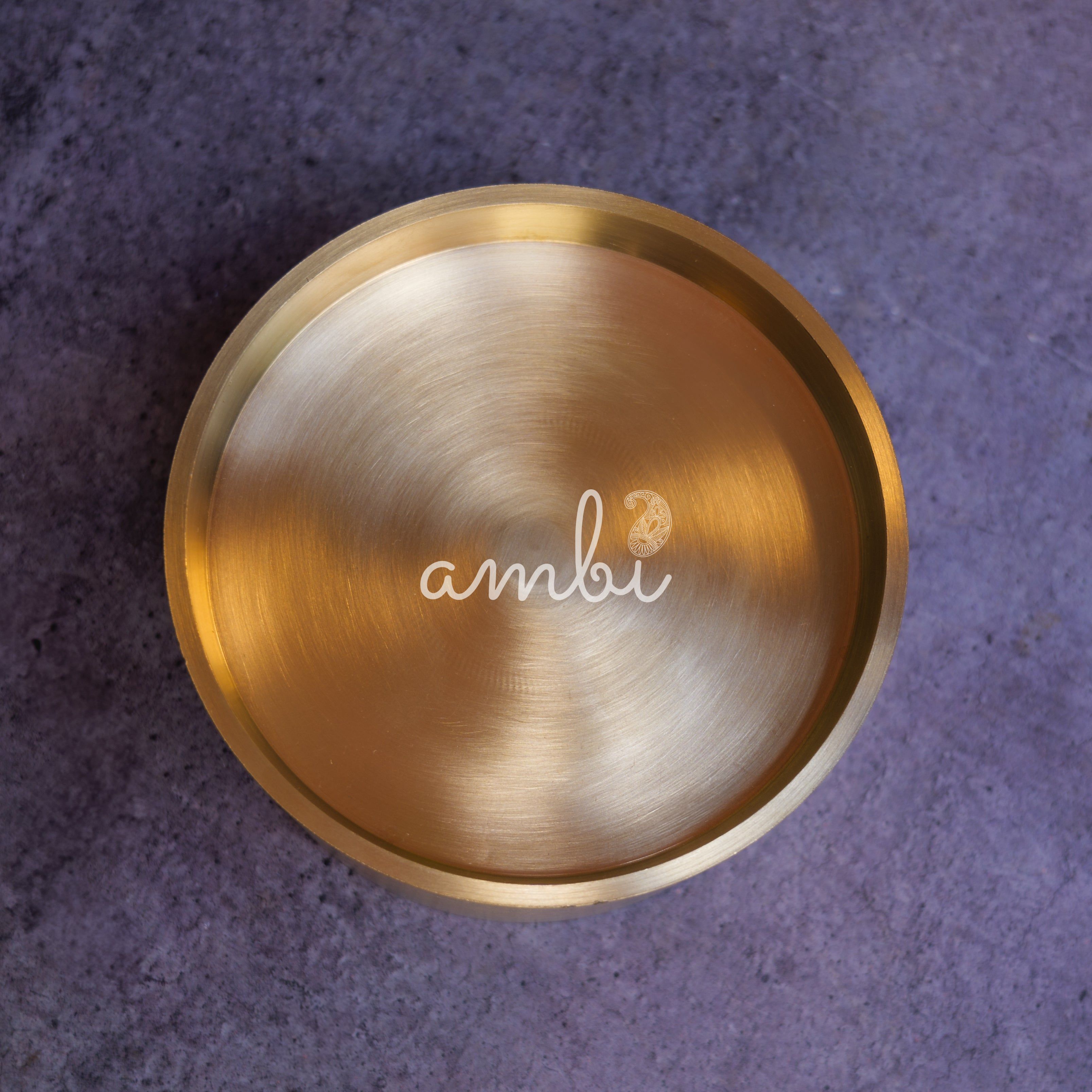 Ambi Heritage Lead Free Kansa Almond Box — A Wellness Heirloom (Tiffin Box)