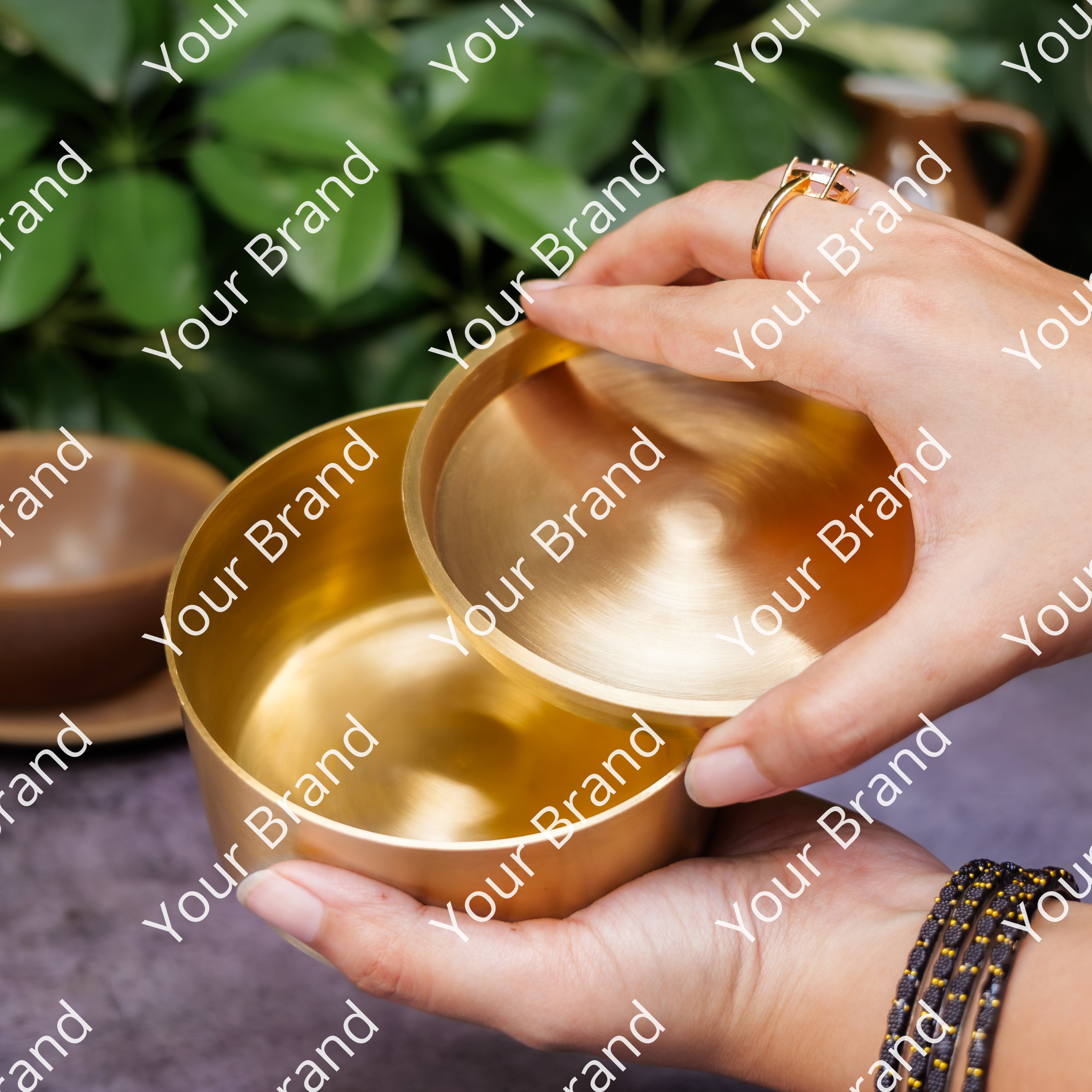 Ambi Heritage Lead Free Kansa Almond Box — A Wellness Heirloom (Tiffin Box)