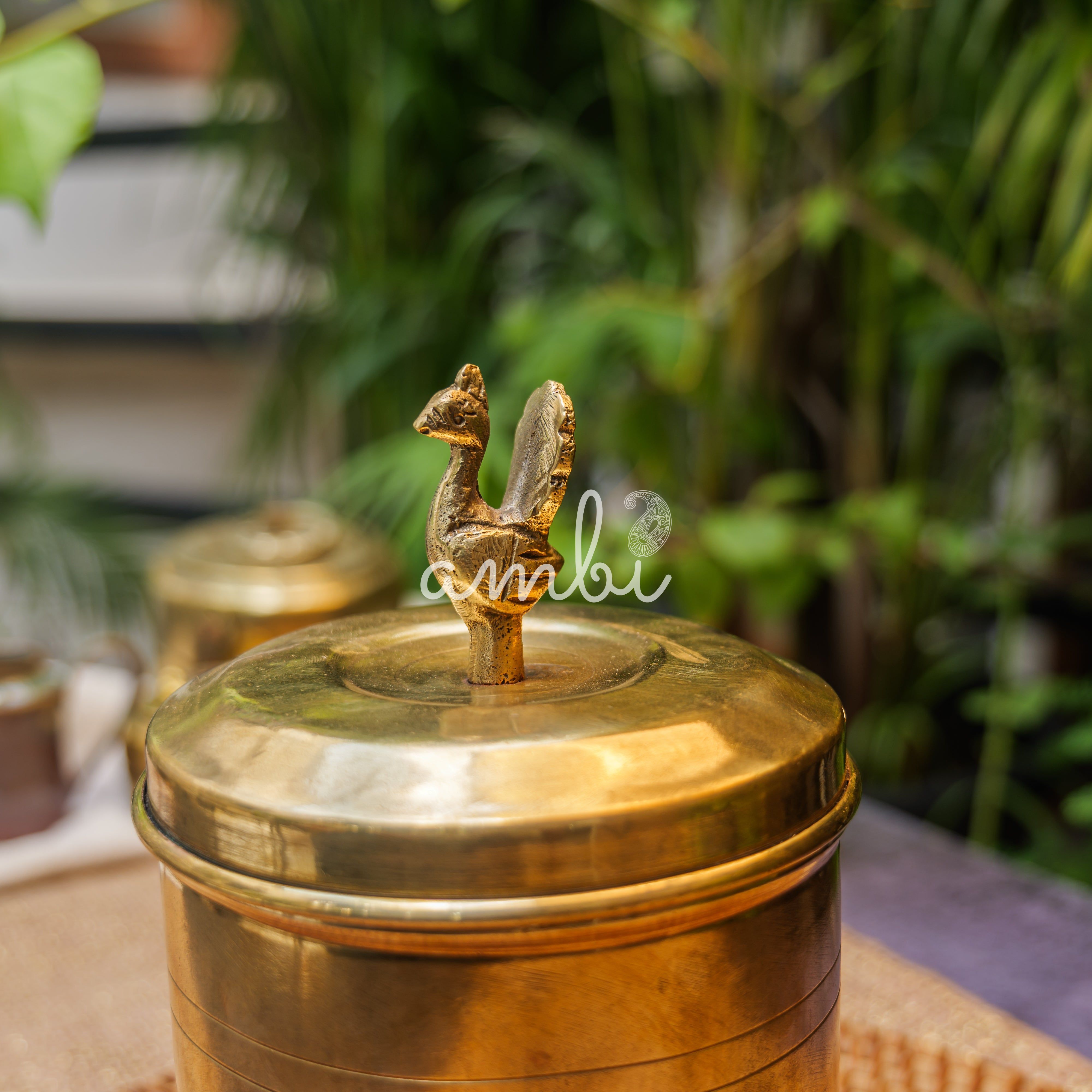 Vintage Brass Storage Box