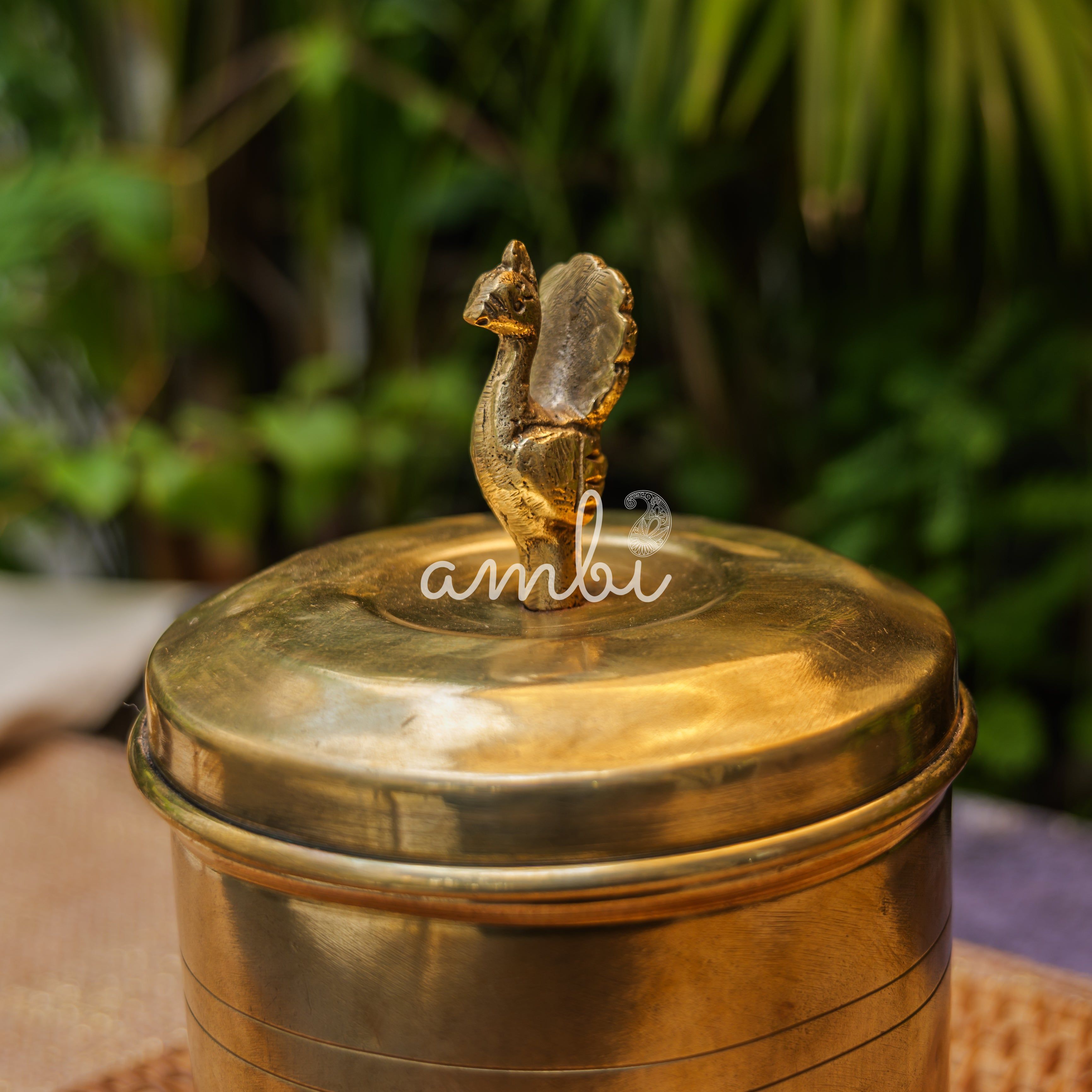 Vintage Brass Storage Box