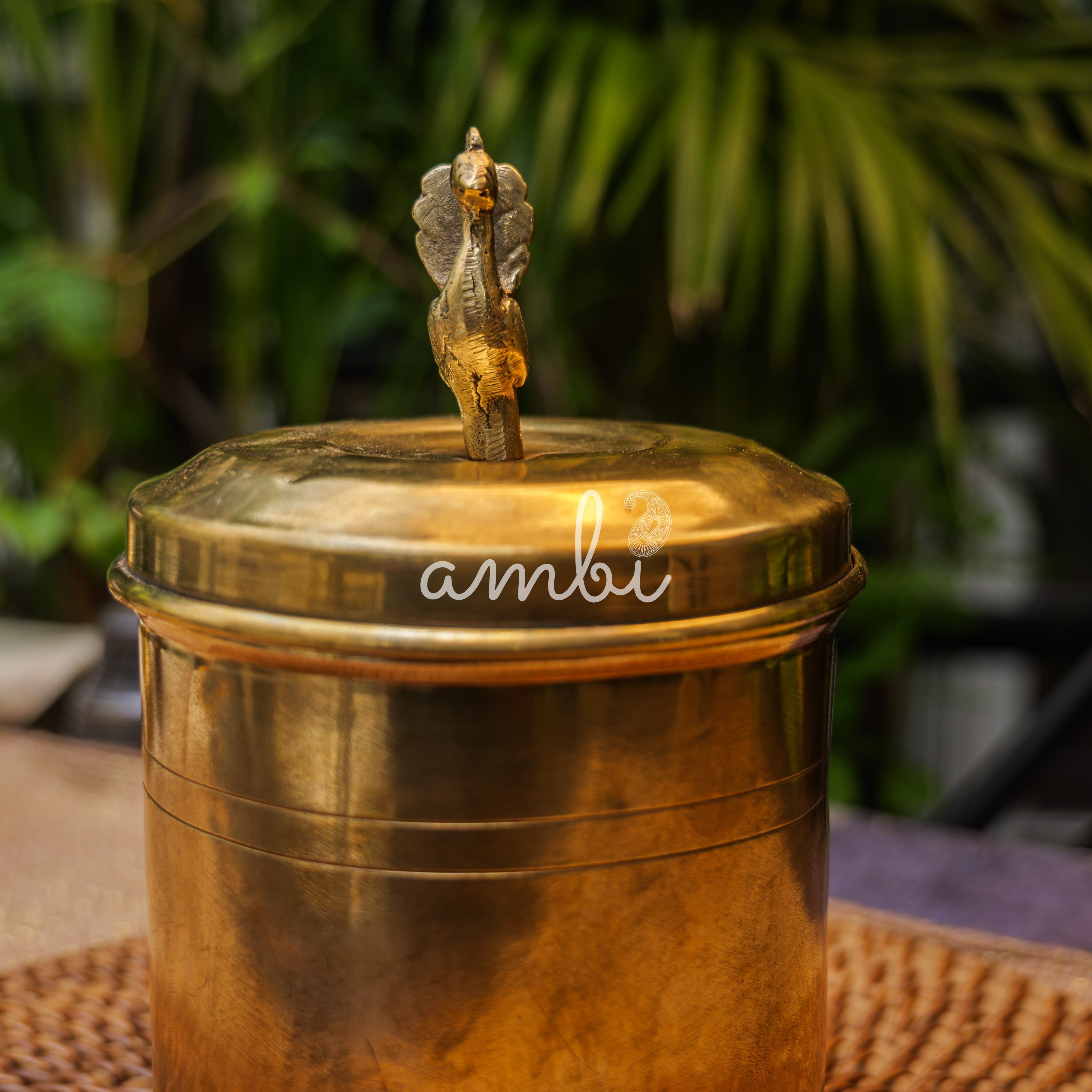 Vintage Brass Storage Box