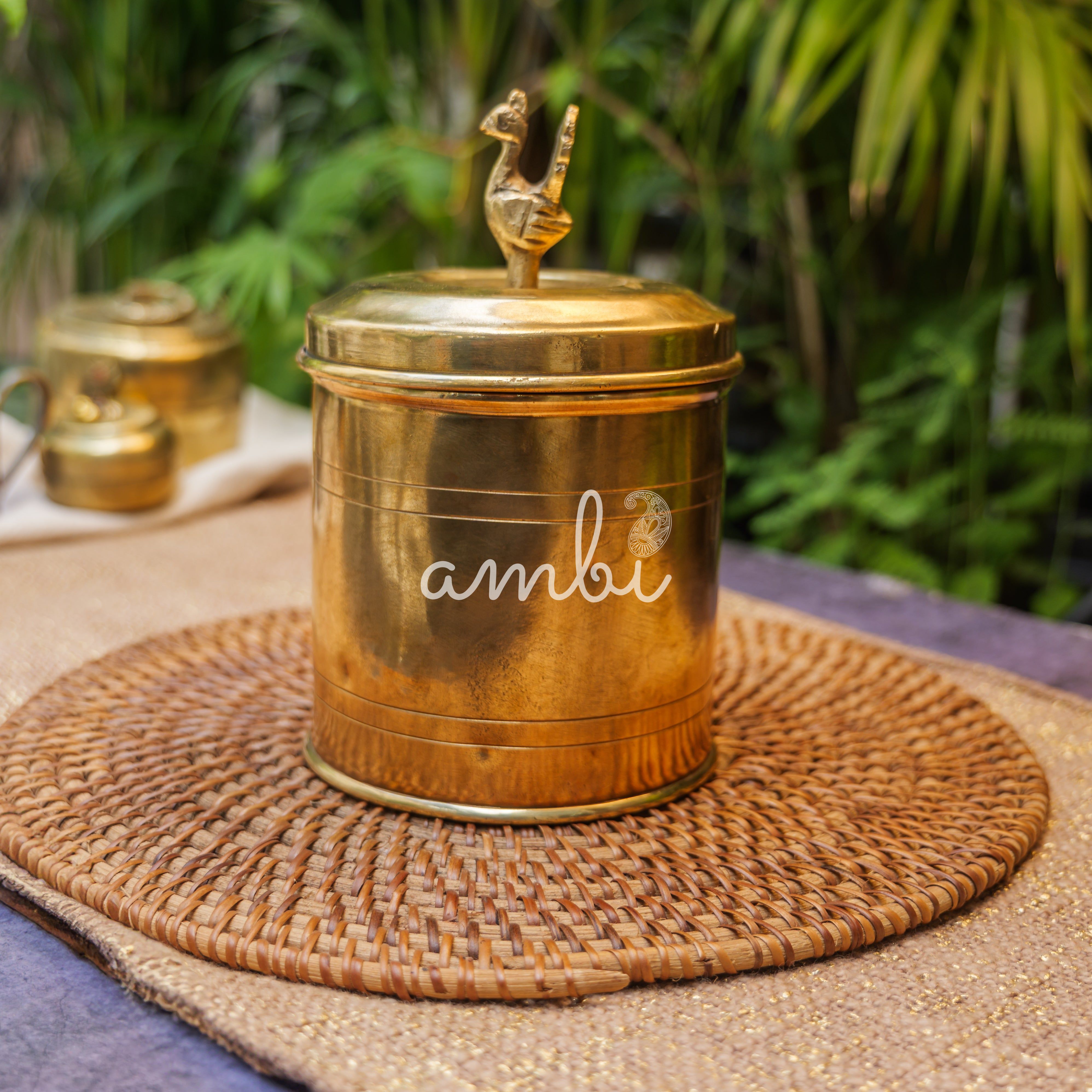 Vintage Brass Storage Box