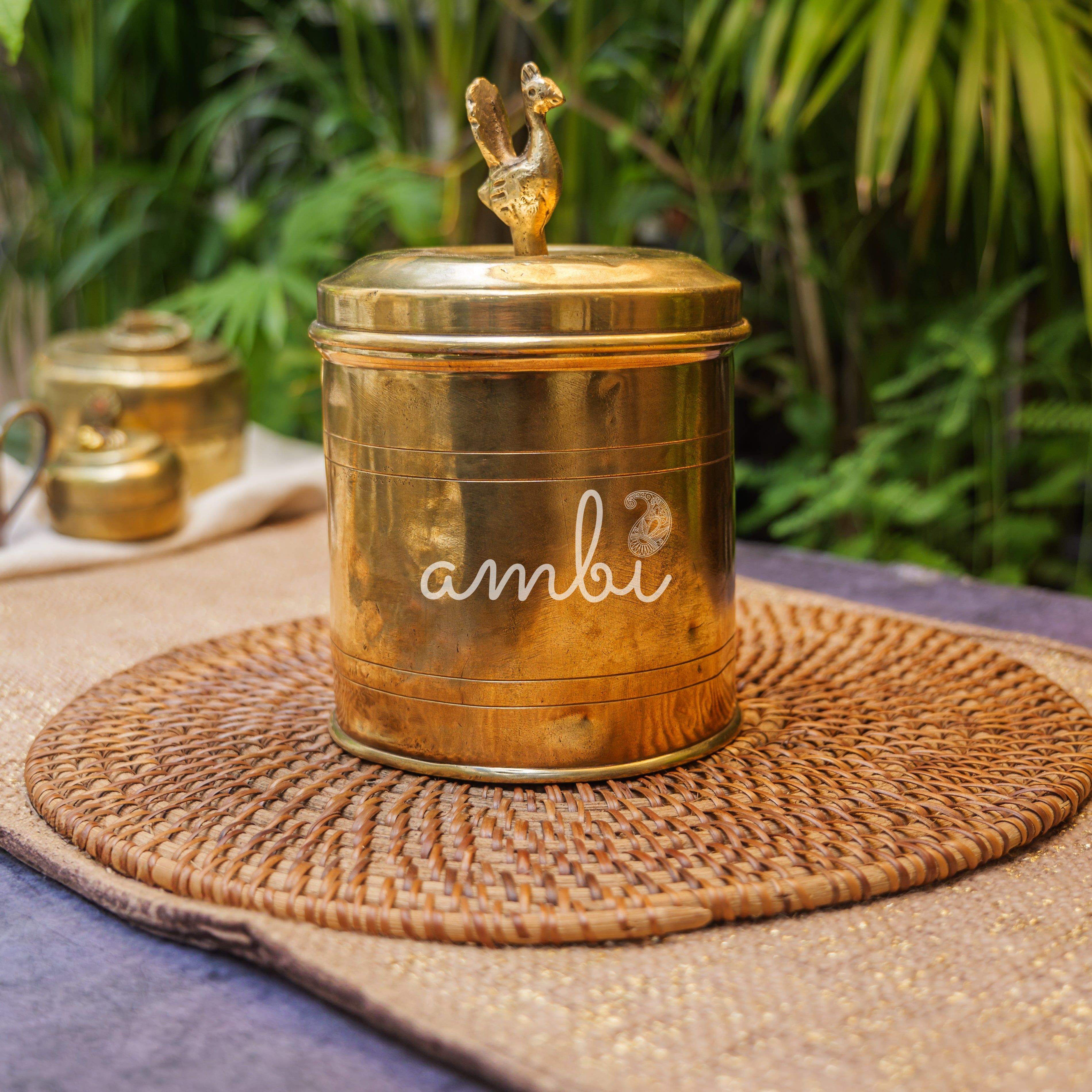 Vintage Brass Storage Box