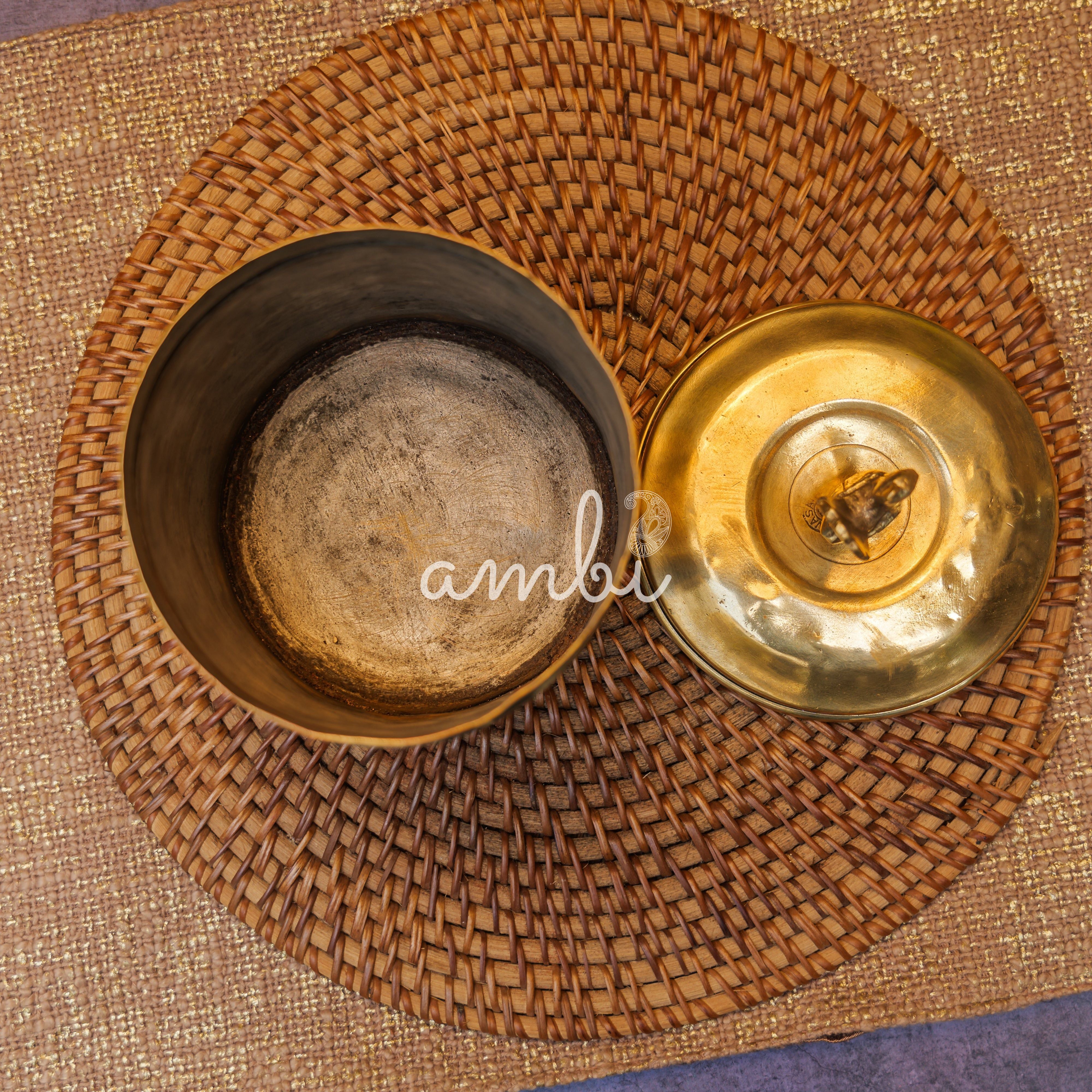 Vintage Brass Storage Box