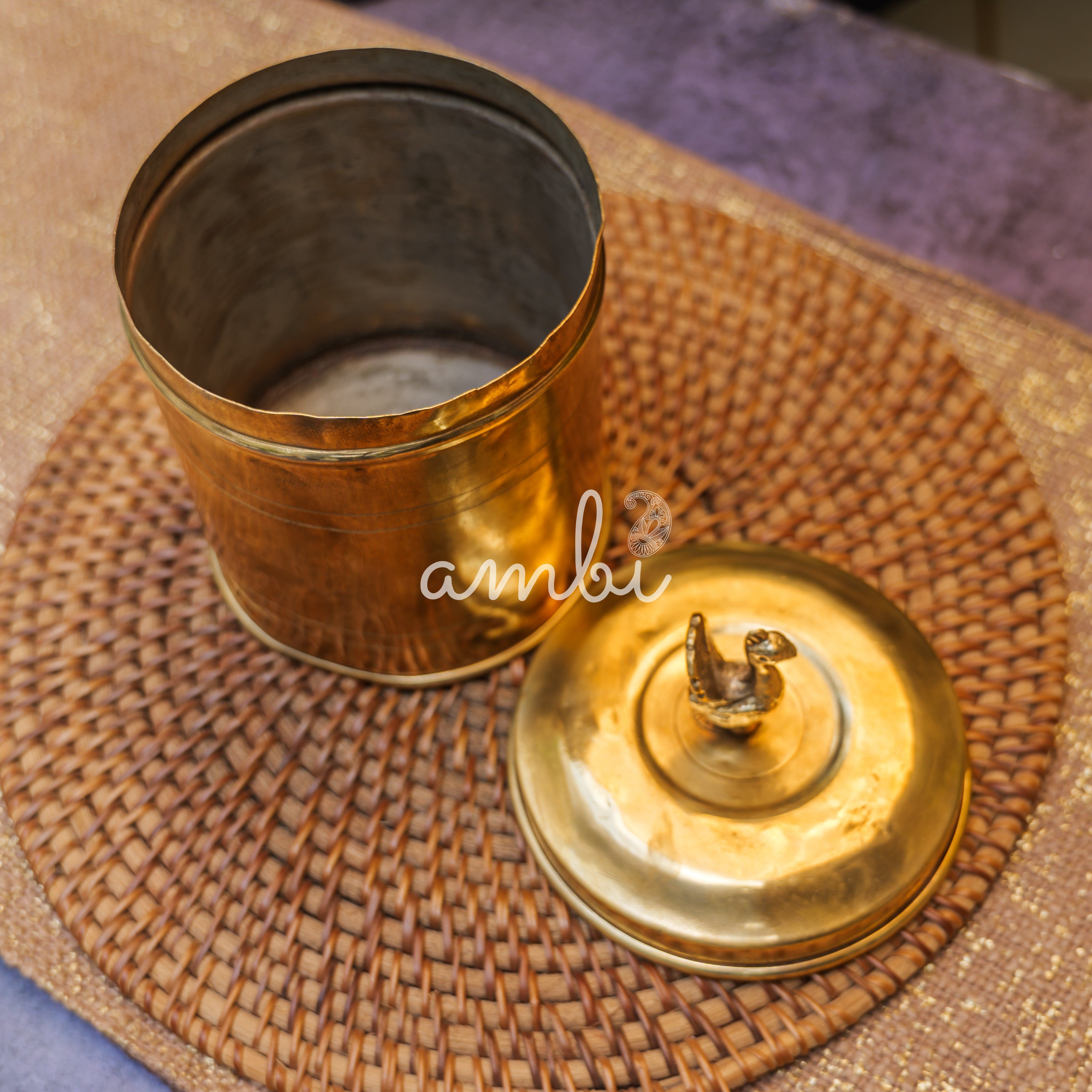 Vintage Brass Storage Box