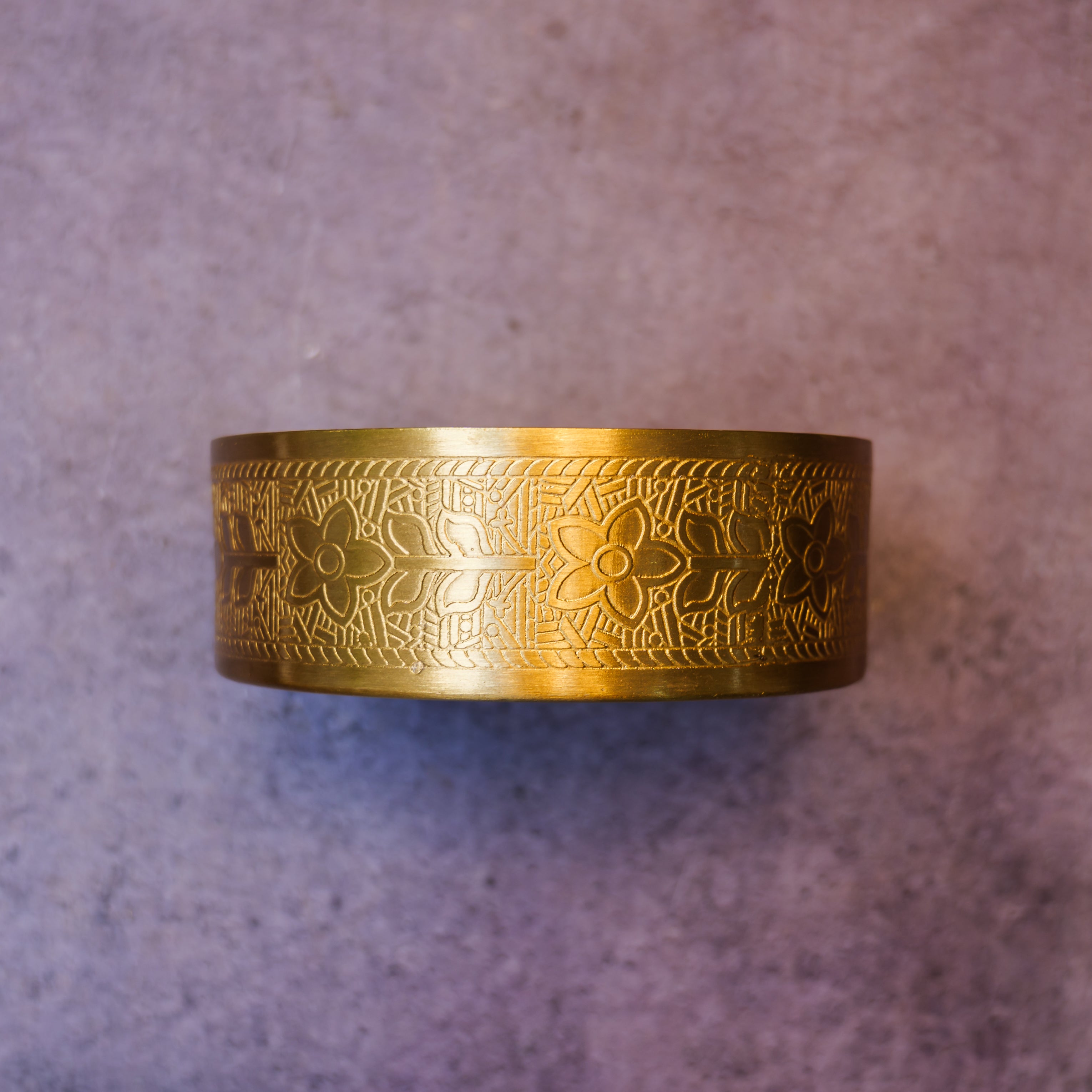 Ambi Pure Brass Inlay Design Exquisite Thali Set of 7