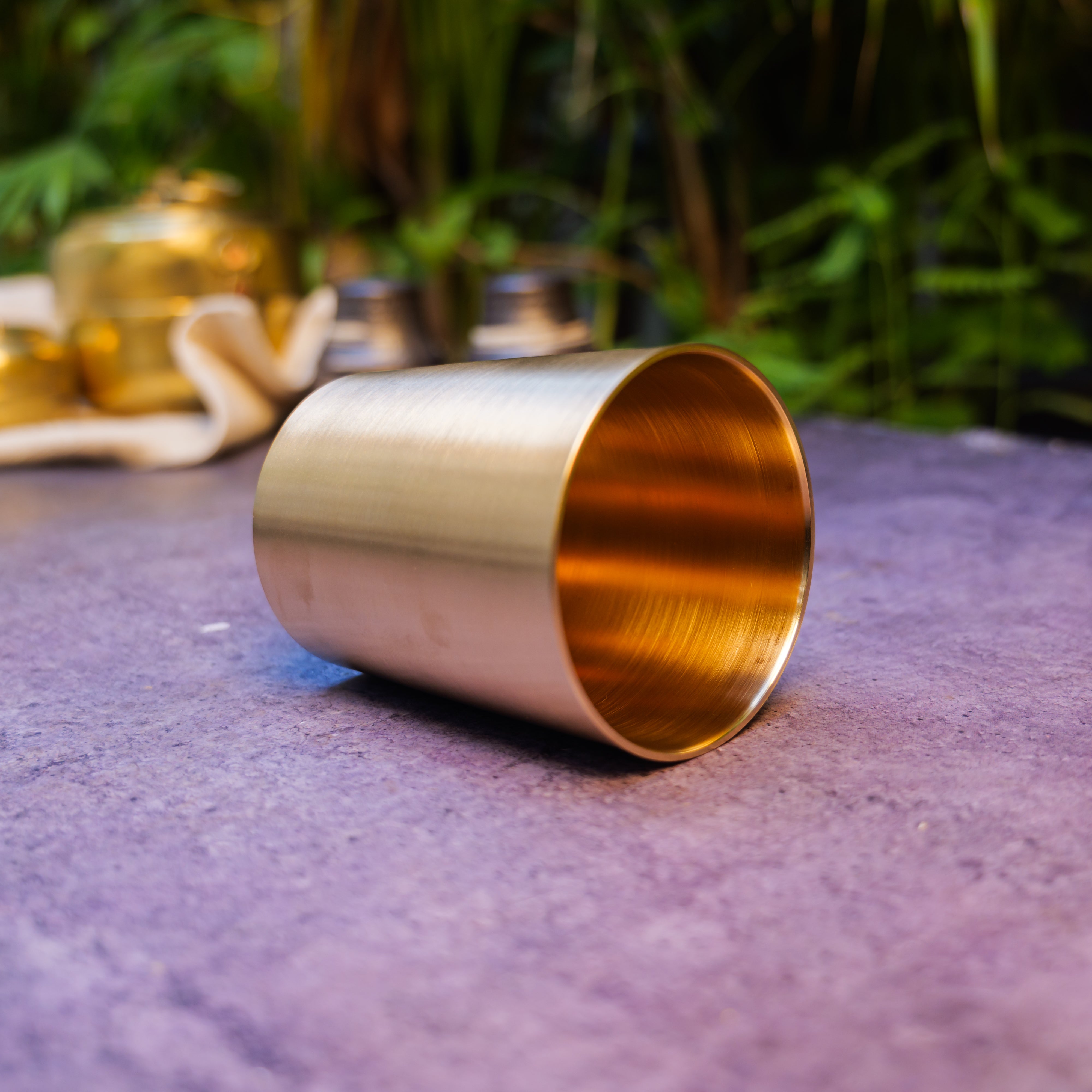 Ambi Pure 100% Lead Free Kansa Tumbler – 250 ML - For Ayurvedic Wellness