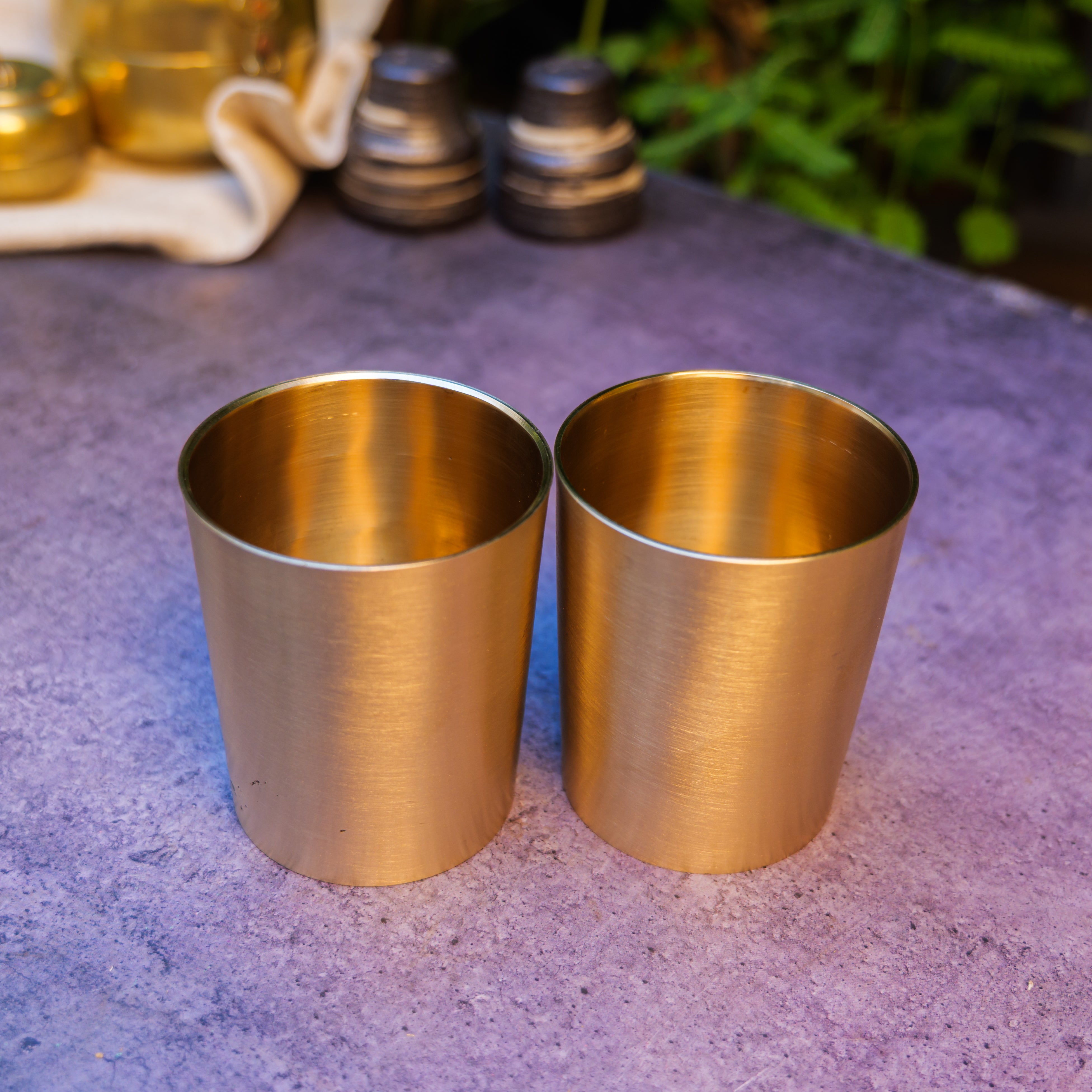 Ambi Pure 100% Lead Free Kansa Glass - Set of 2 - 250 ML each