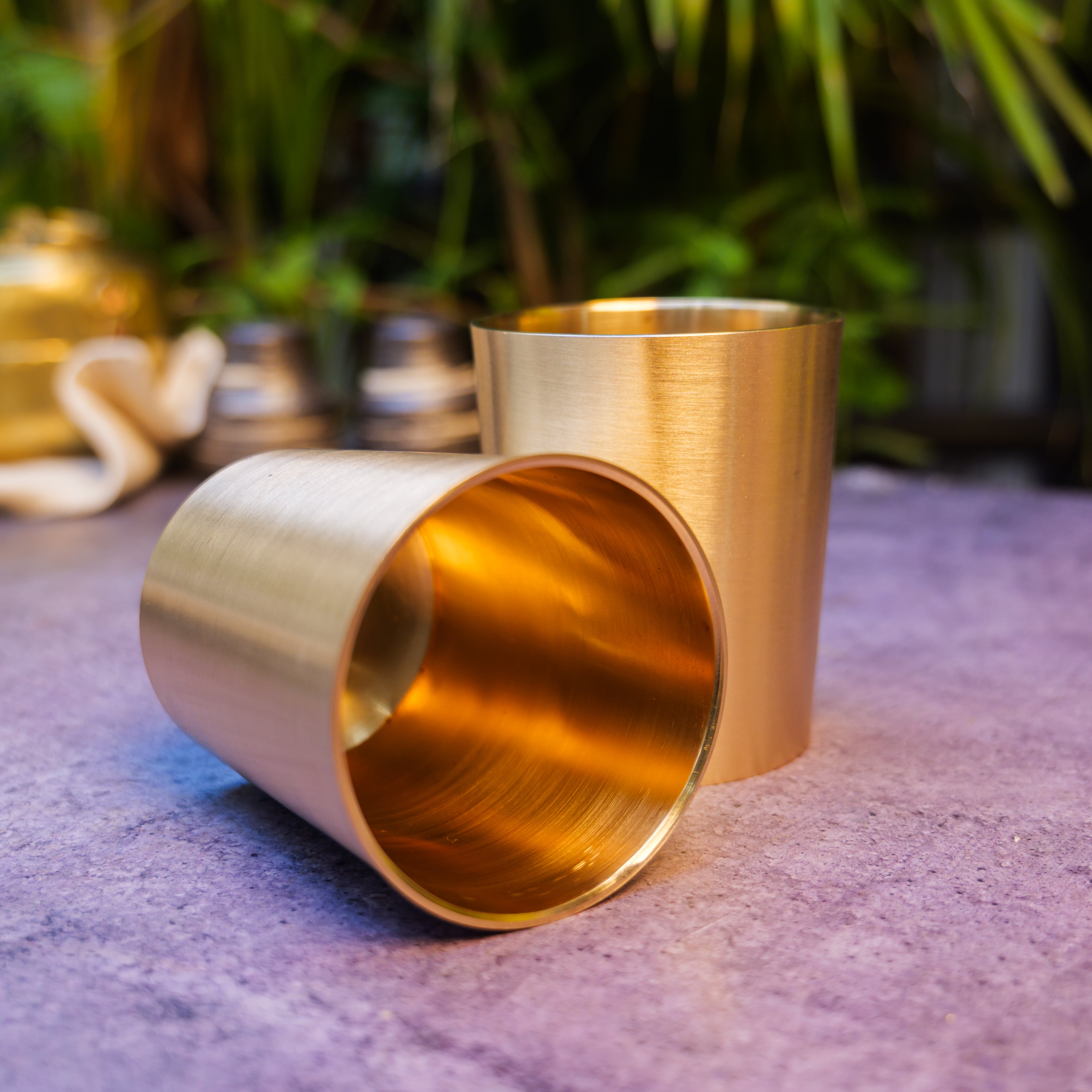 Ambi Pure 100% Lead Free Kansa Glass - Set of 2 - 250 ML each