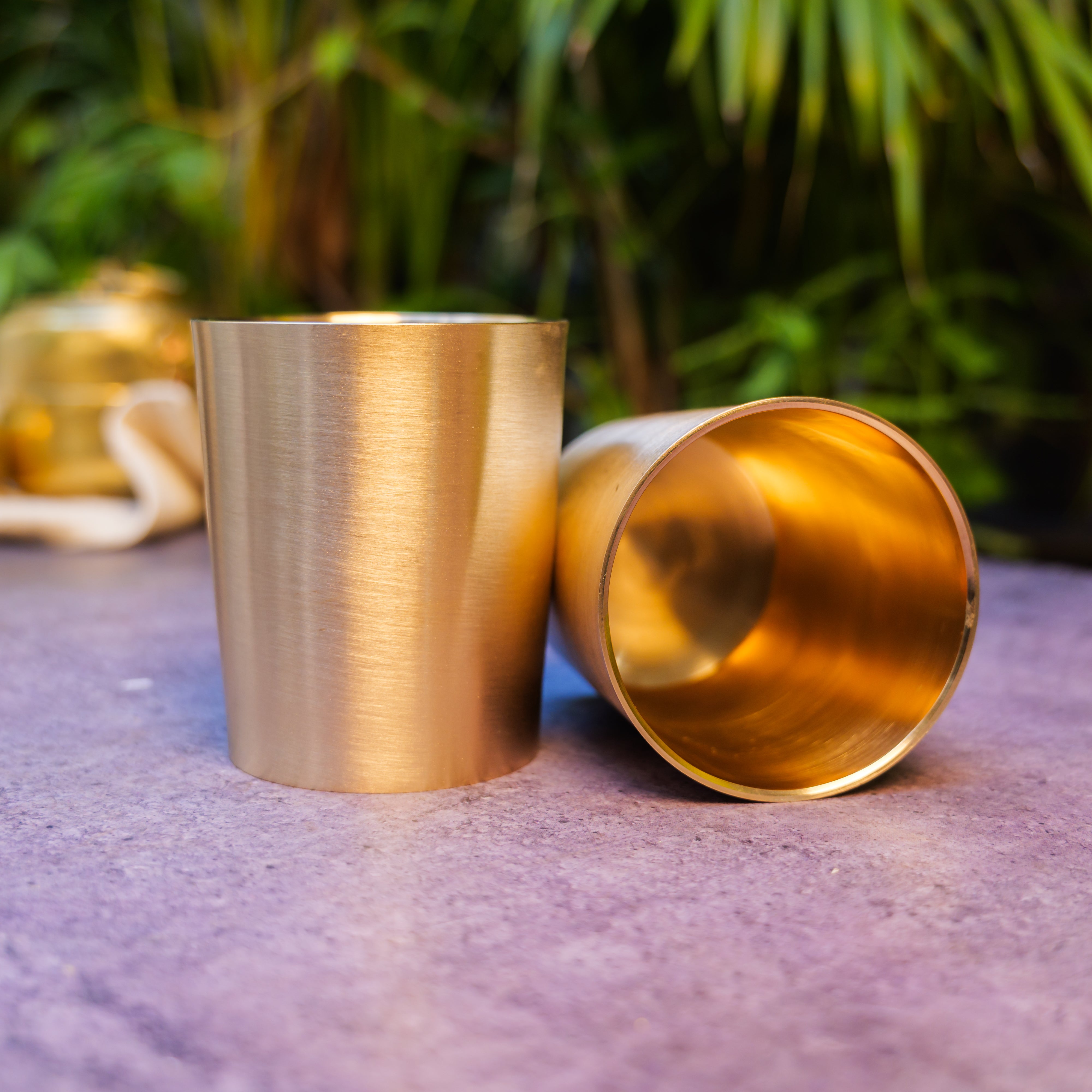 Ambi Pure 100% Lead Free Kansa Glass - Set of 2 - 250 ML each