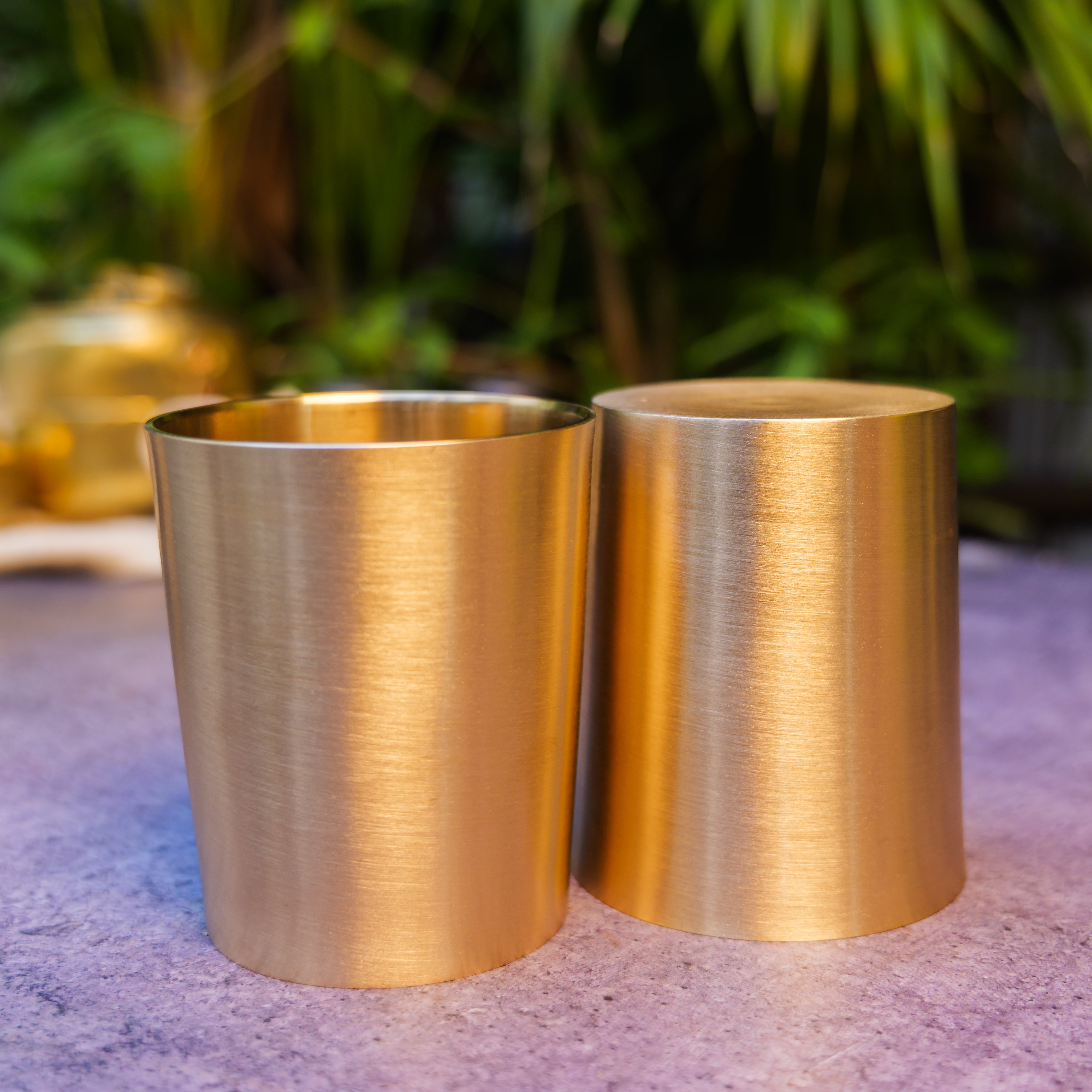 Ambi Pure 100% Lead Free Kansa Glass - Set of 2 - 250 ML each