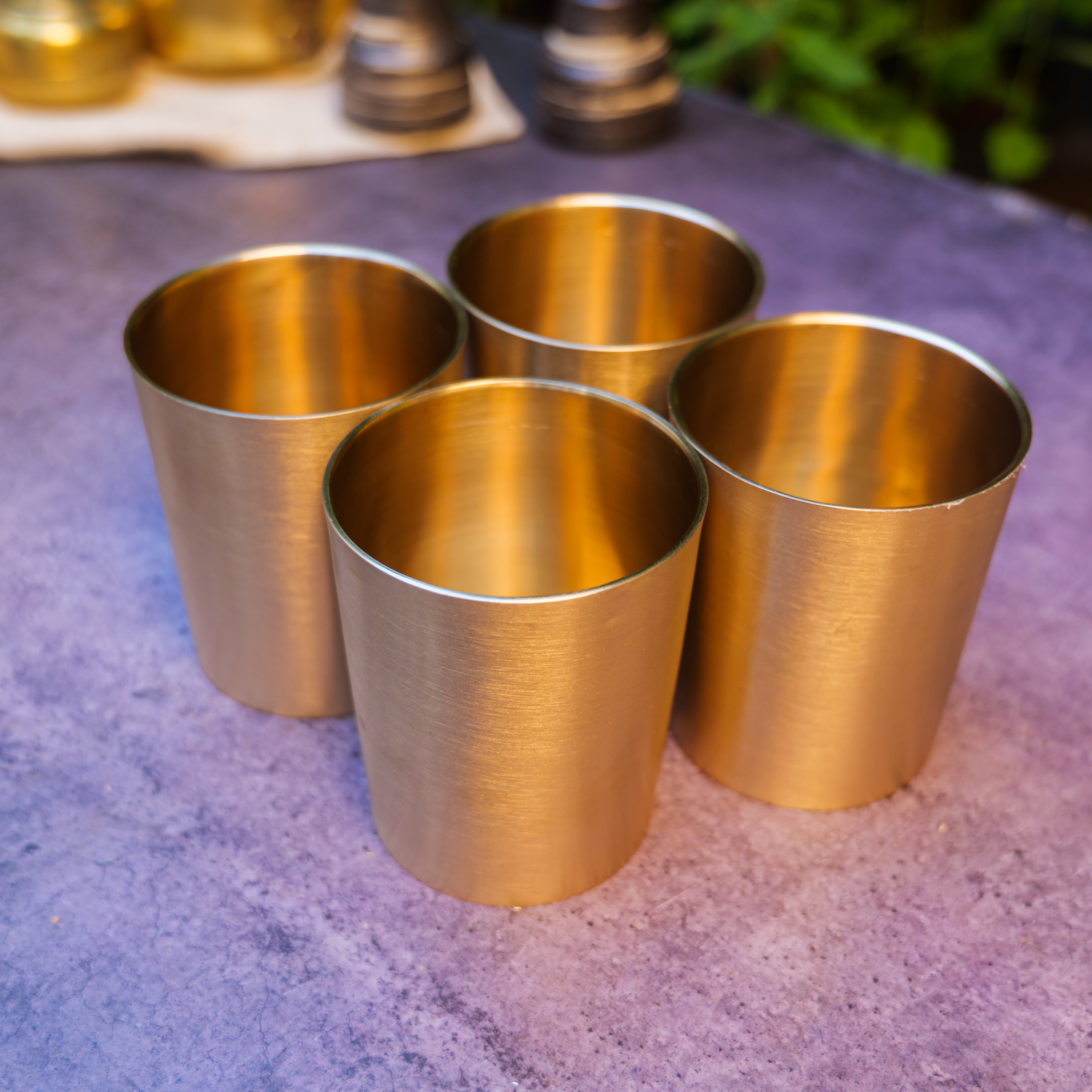 Ambi Pure 100% Lead Free Kansa Glass - Set of 4 - 250 ML each