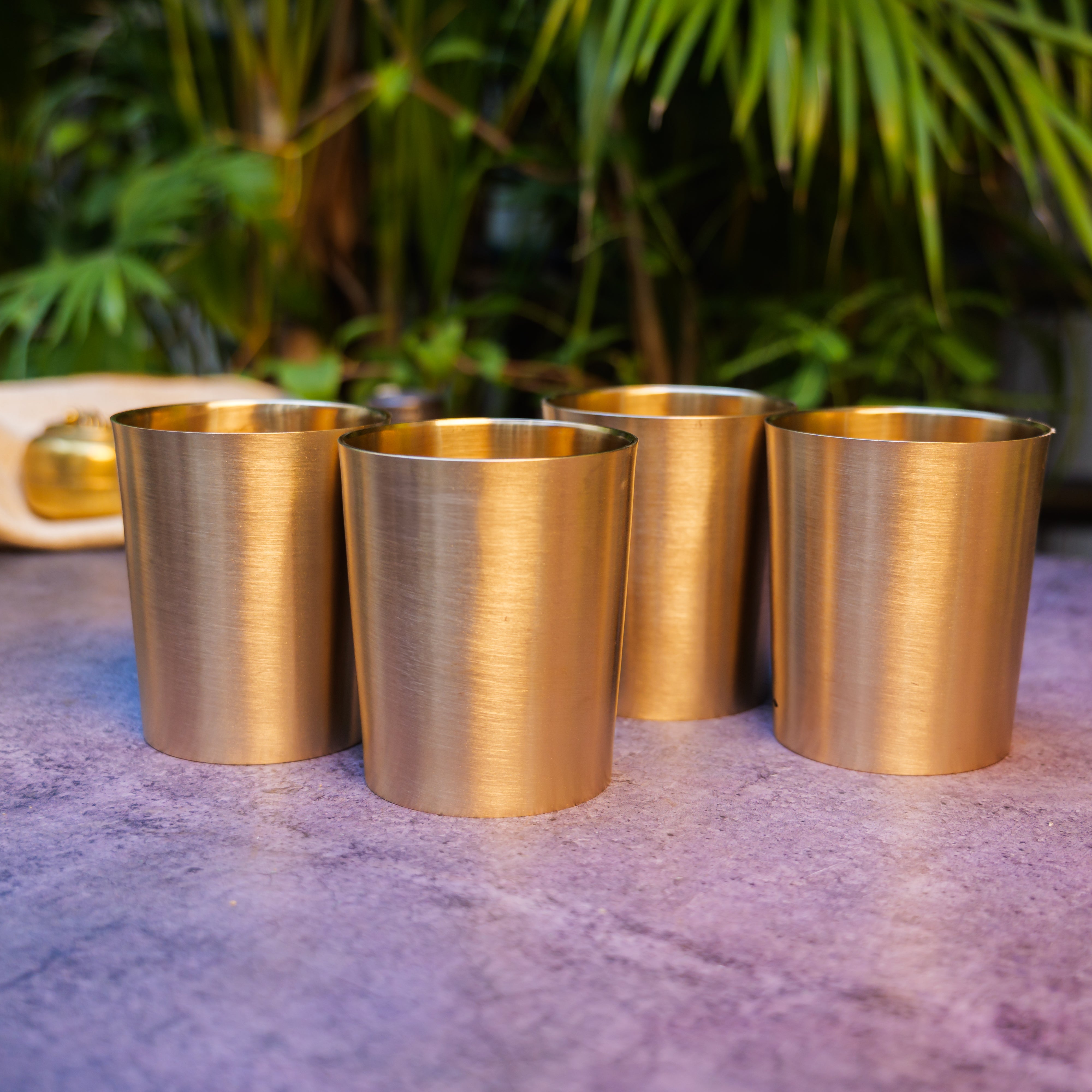 Ambi Pure 100% Lead Free Kansa Glass - Set of 4 - 250 ML each