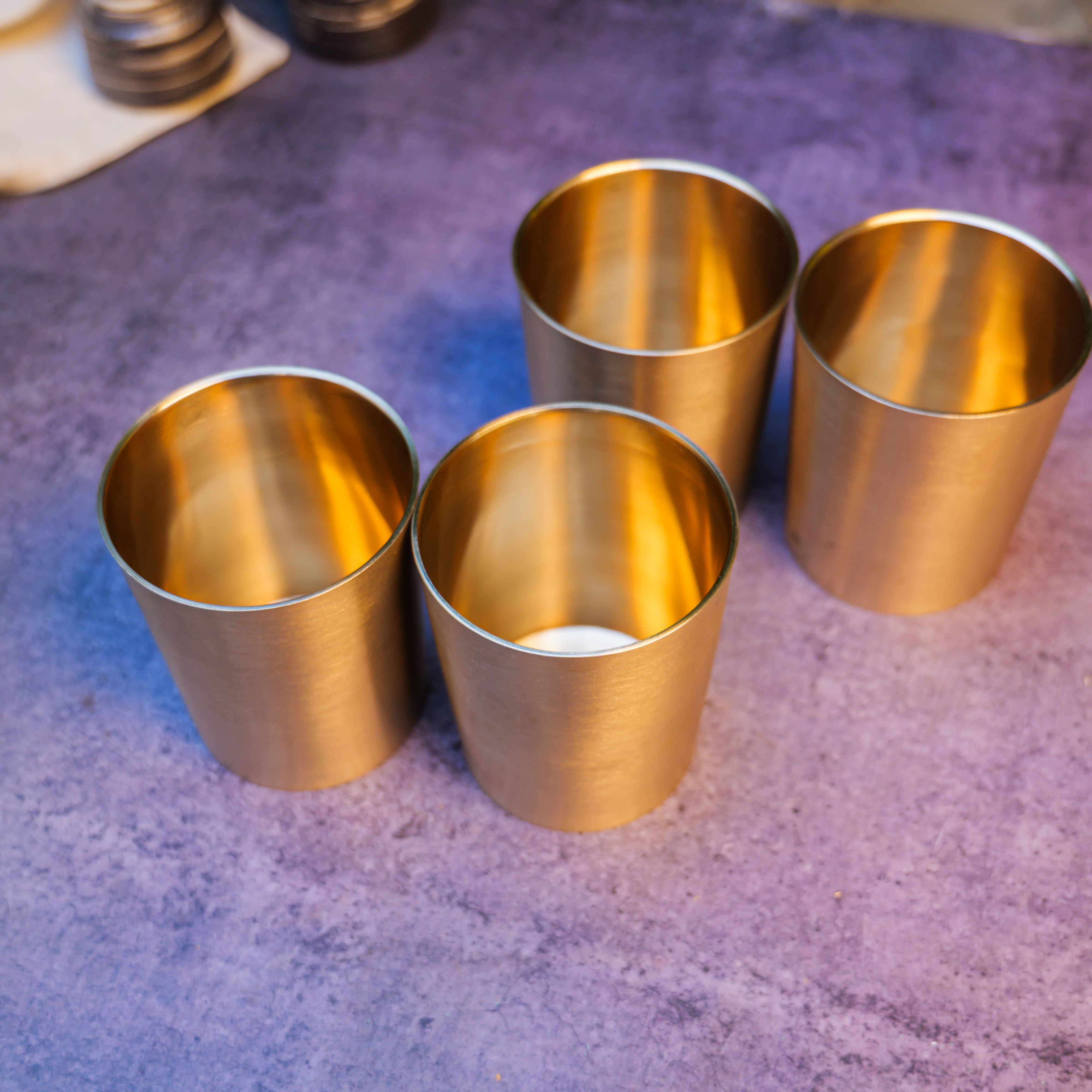 Ambi Pure 100% Lead Free Kansa Glass - Set of 4 - 250 ML each