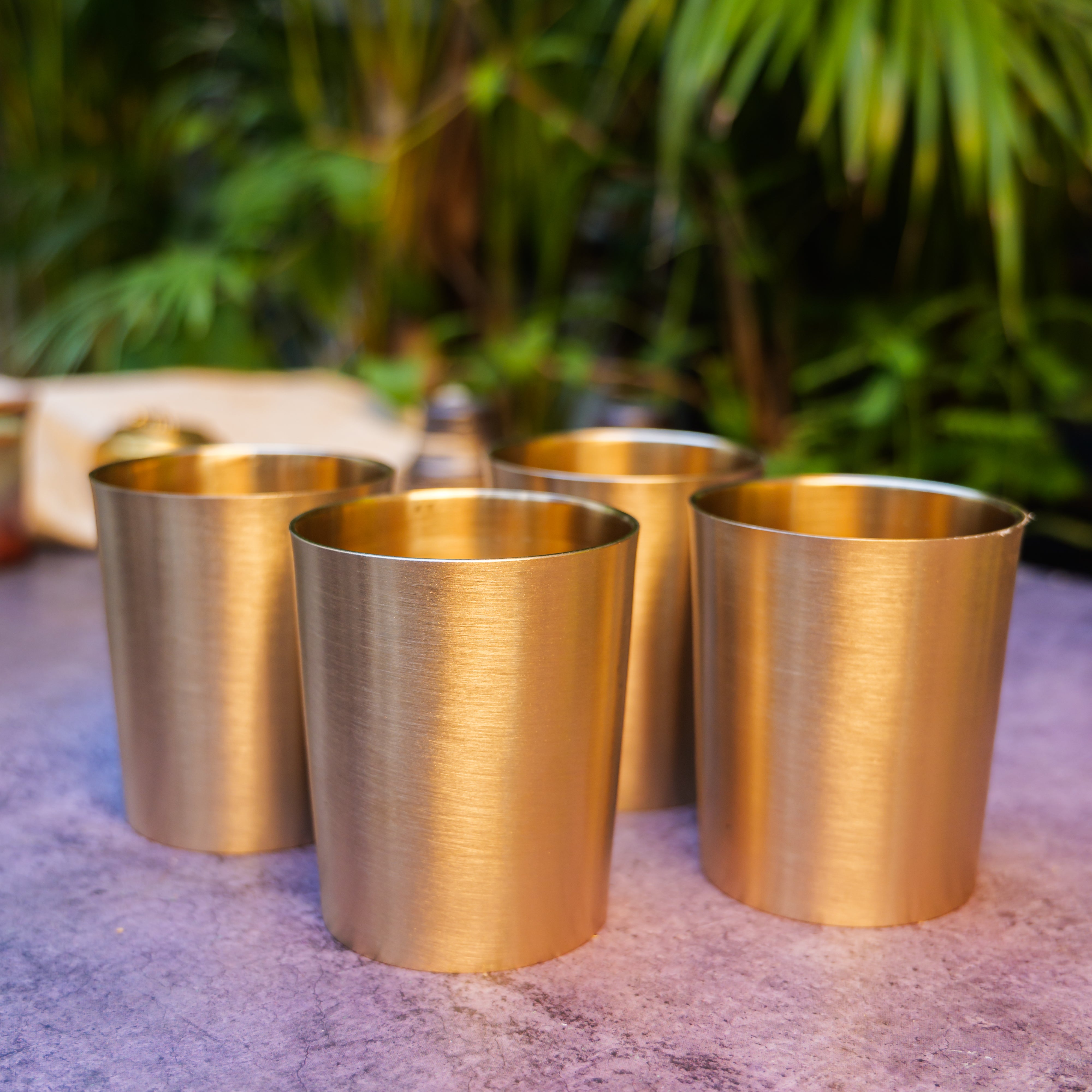 Ambi Pure 100% Lead Free Kansa Glass - Set of 4 - 250 ML each