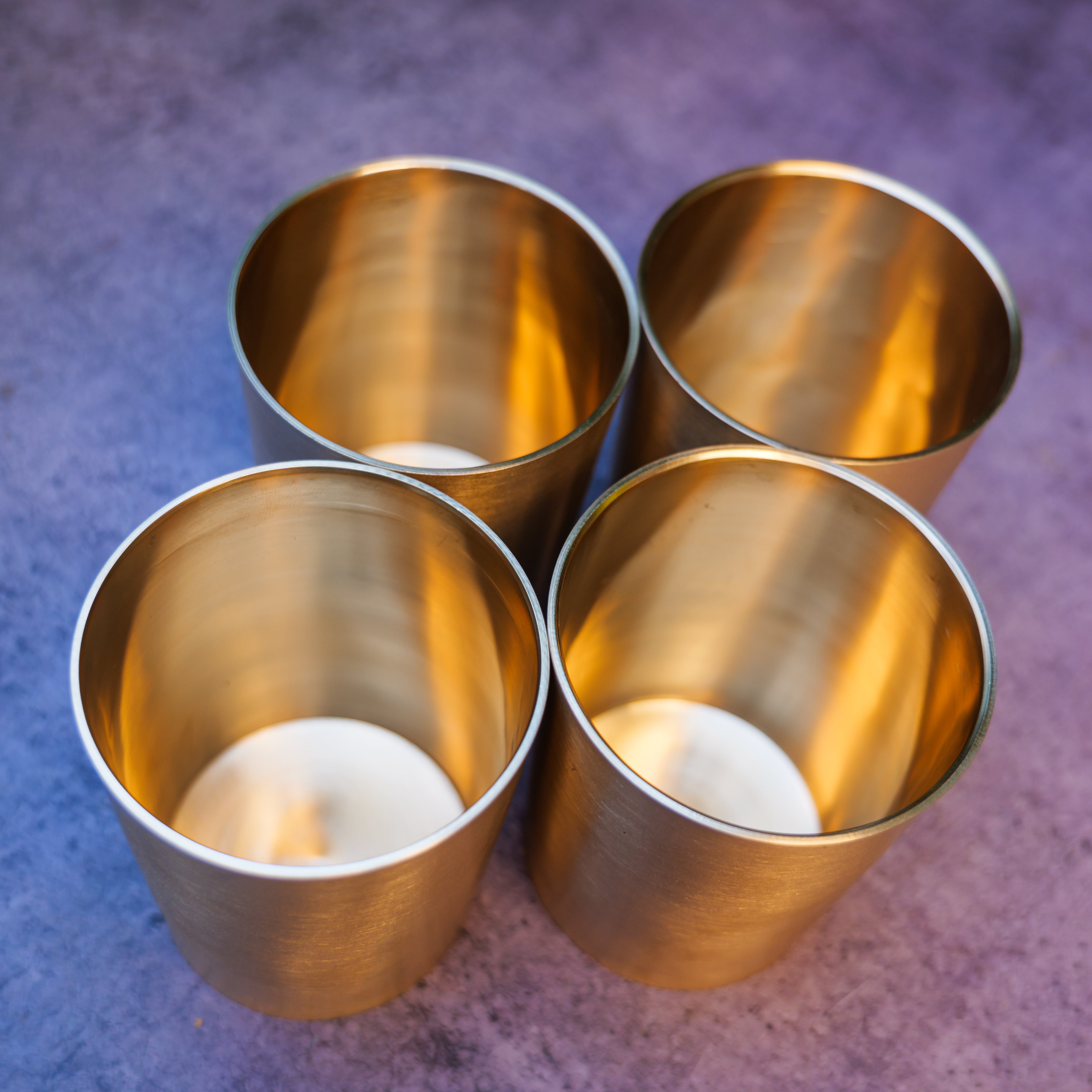 Ambi Pure 100% Lead Free Kansa Glass - Set of 4 - 250 ML each