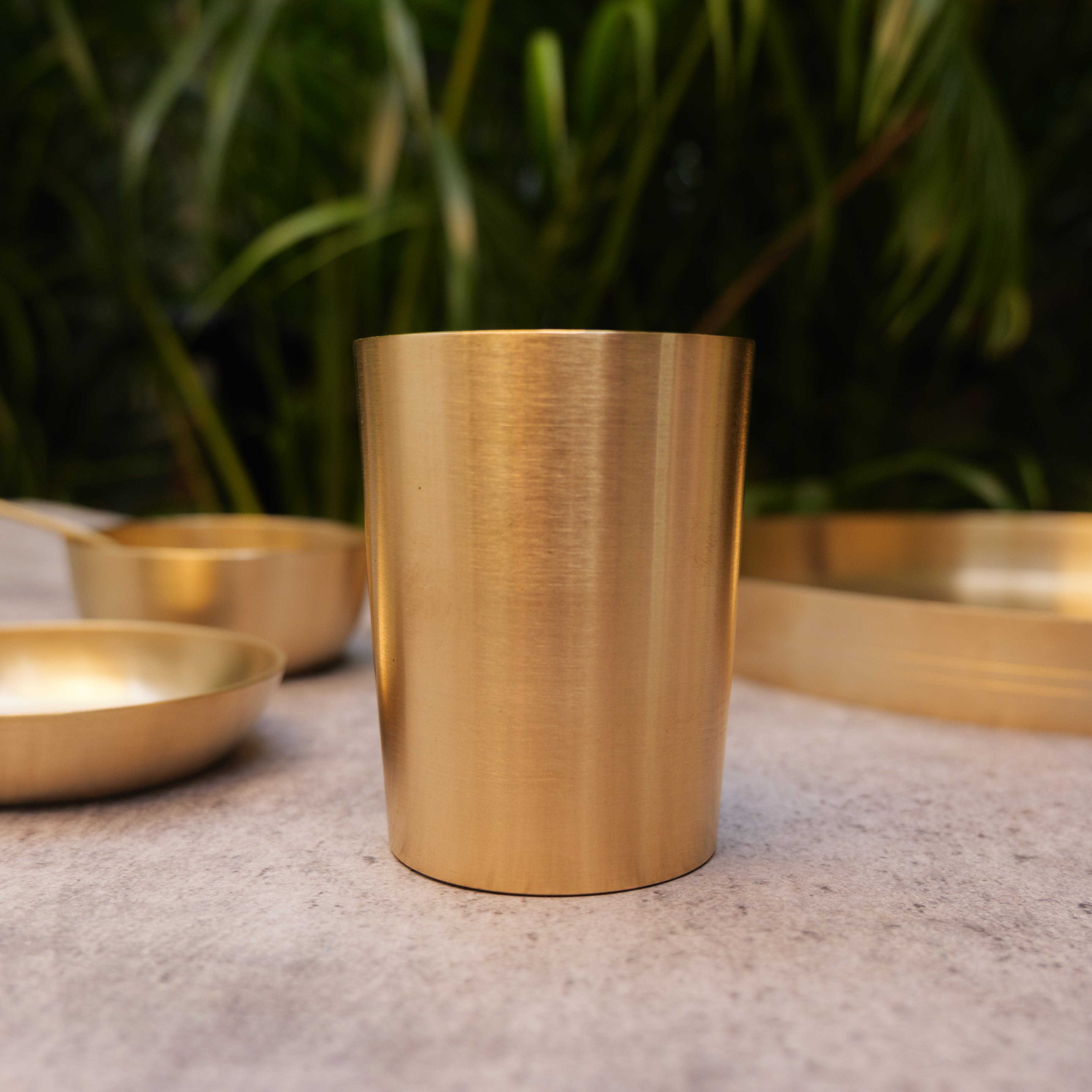 Ambi Pure 100% Lead Free Kansa Thali Set of 6 Original Design 1.7 kg