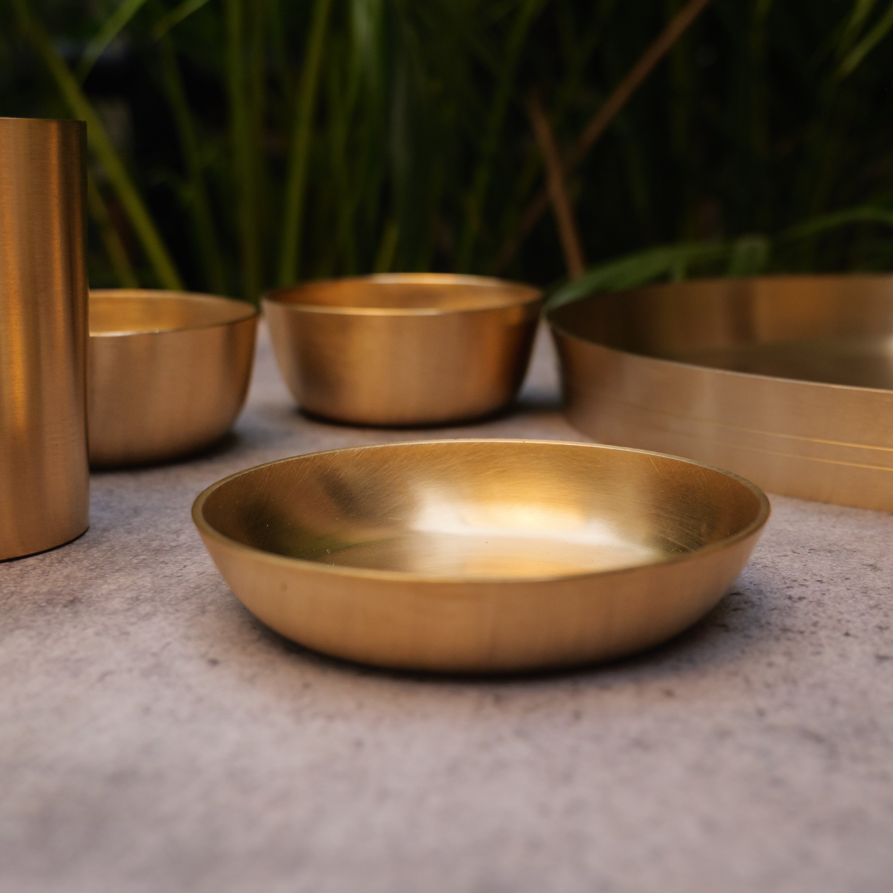 Ambi Pure 100% Lead Free Kansa Thali Set of 6 Original Design 1.7 kg