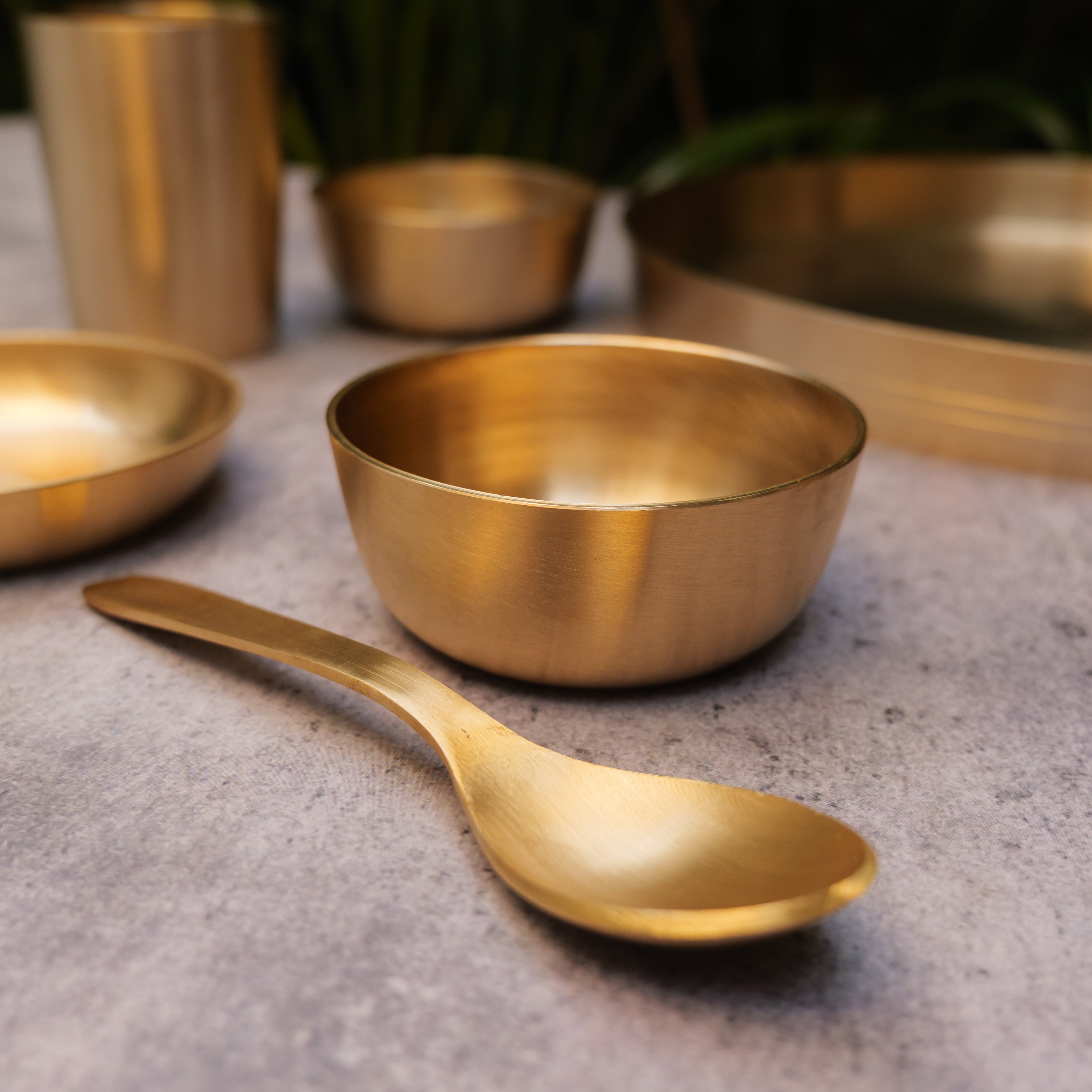 Ambi Pure 100% Lead Free Kansa Thali Set of 6 Original Design 1.7 kg