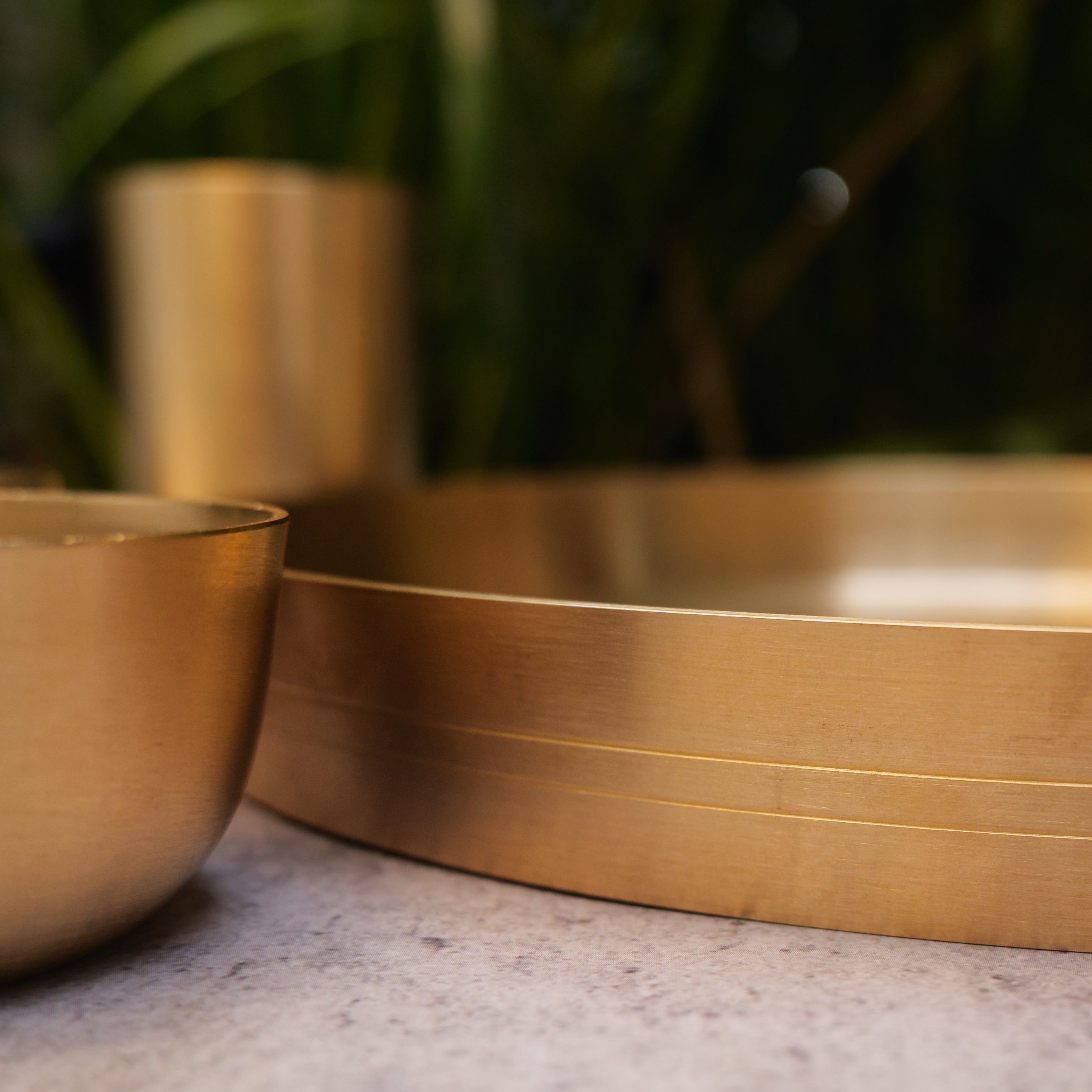 Ambi Pure 100% Lead Free Kansa Thali Set of 6 Original Design 1.7 kg