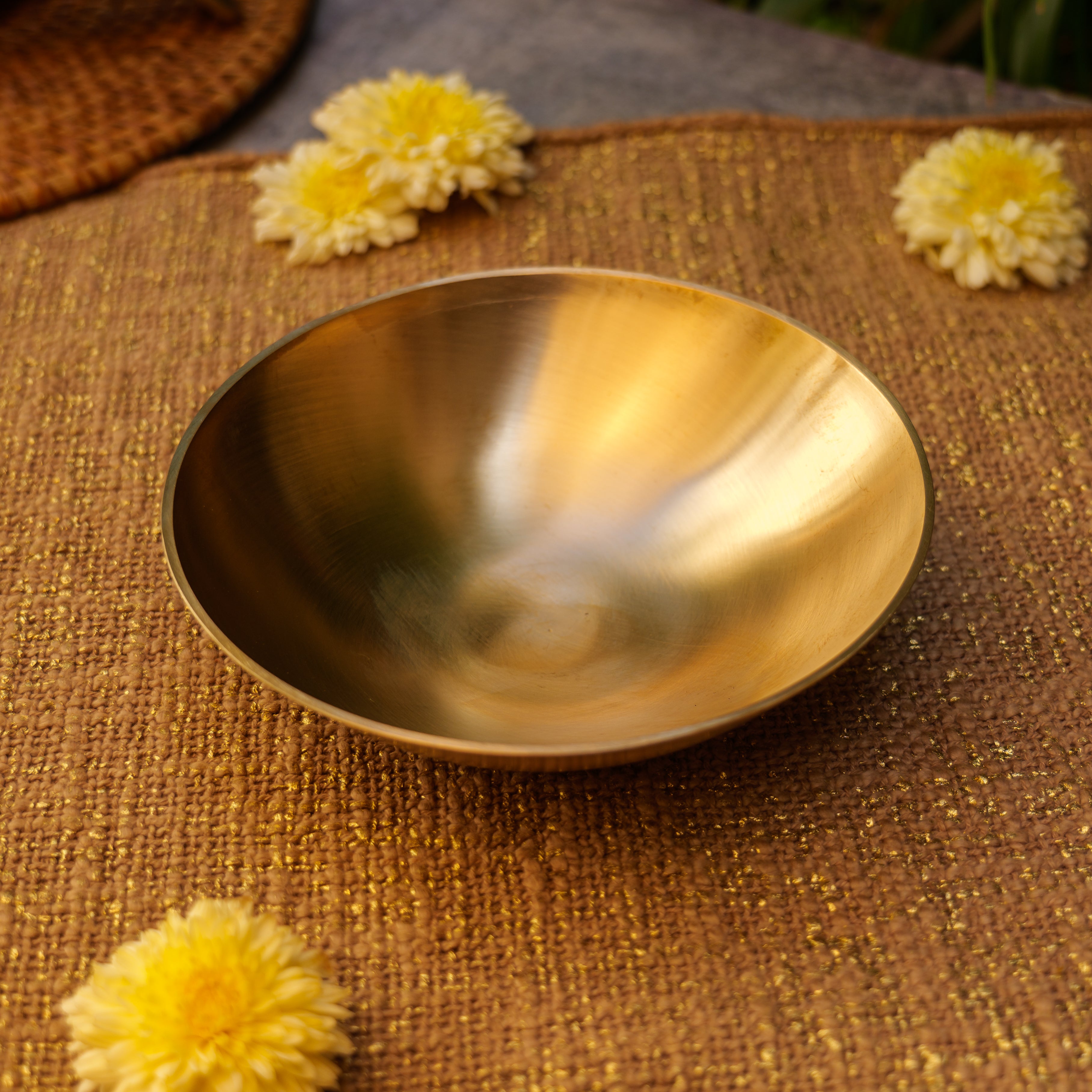 AMBI Pure Kansa Elegant Serving Bowl Heavy Make