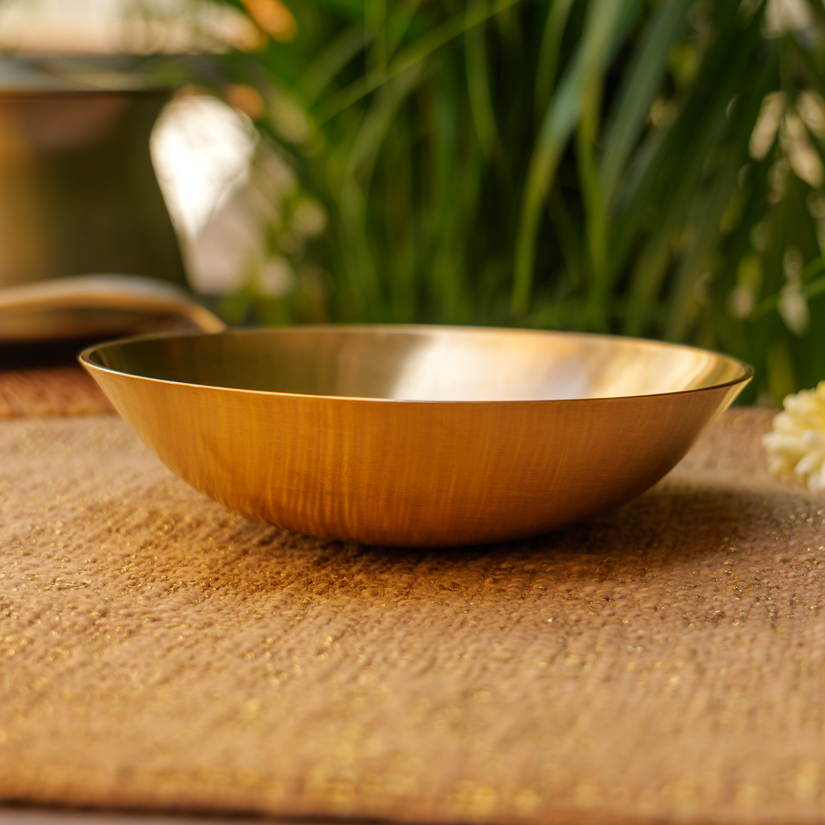 AMBI Pure Kansa Elegant Serving Bowl Heavy Make