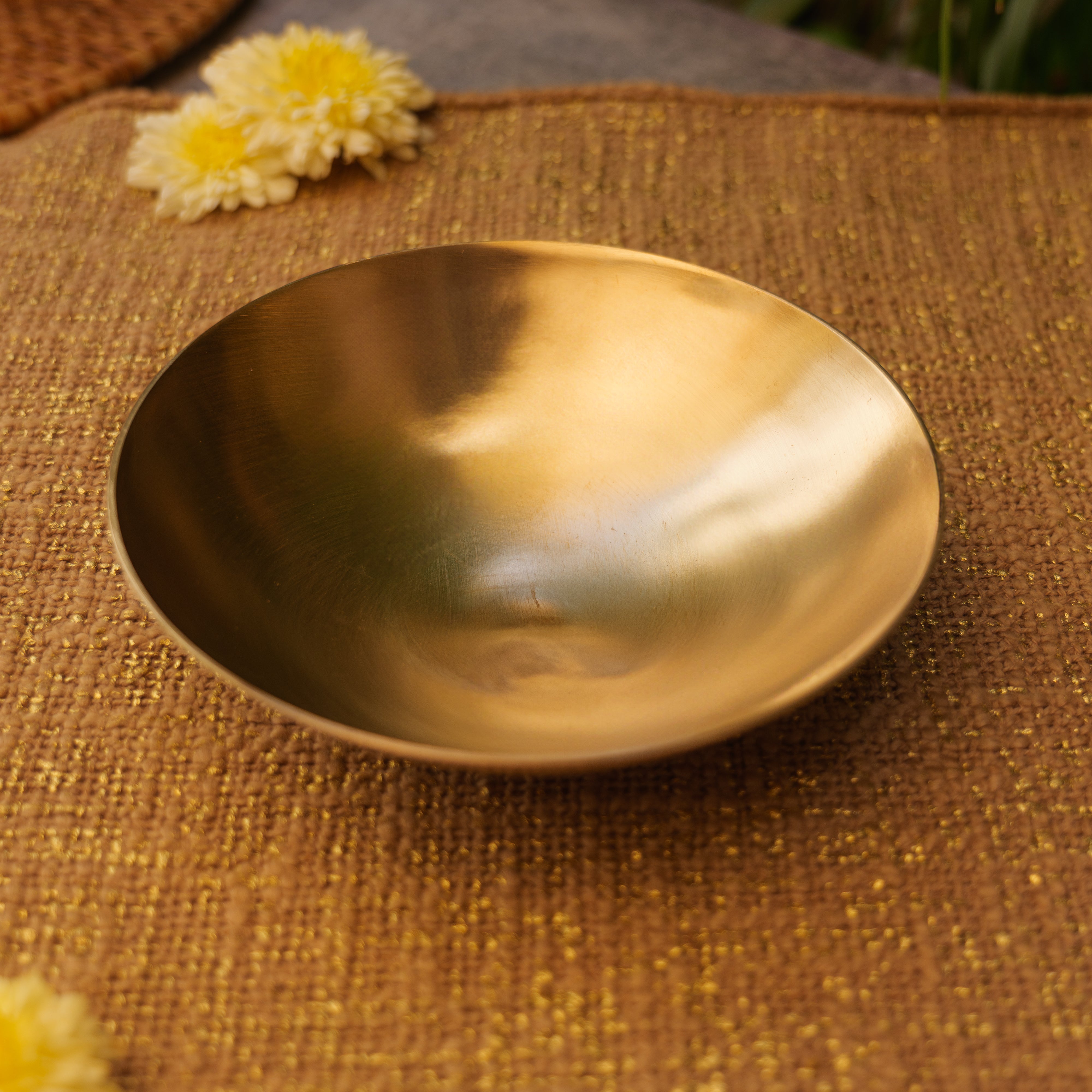 AMBI Pure Kansa Elegant Serving Bowl Heavy Make