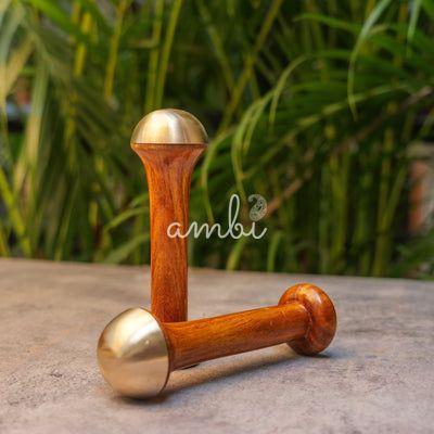 100% Lead Free Pure Kansa Wand Massager For Face and Body - 5.5 inch(Big)